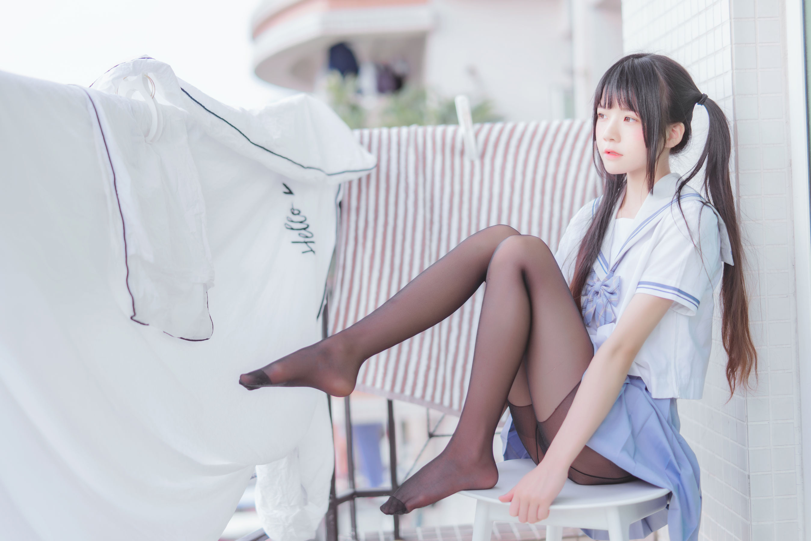 [萝莉COS] 桜桃喵 – 校服黑丝 [49P] - 秀人网免费无水印在线套图写真