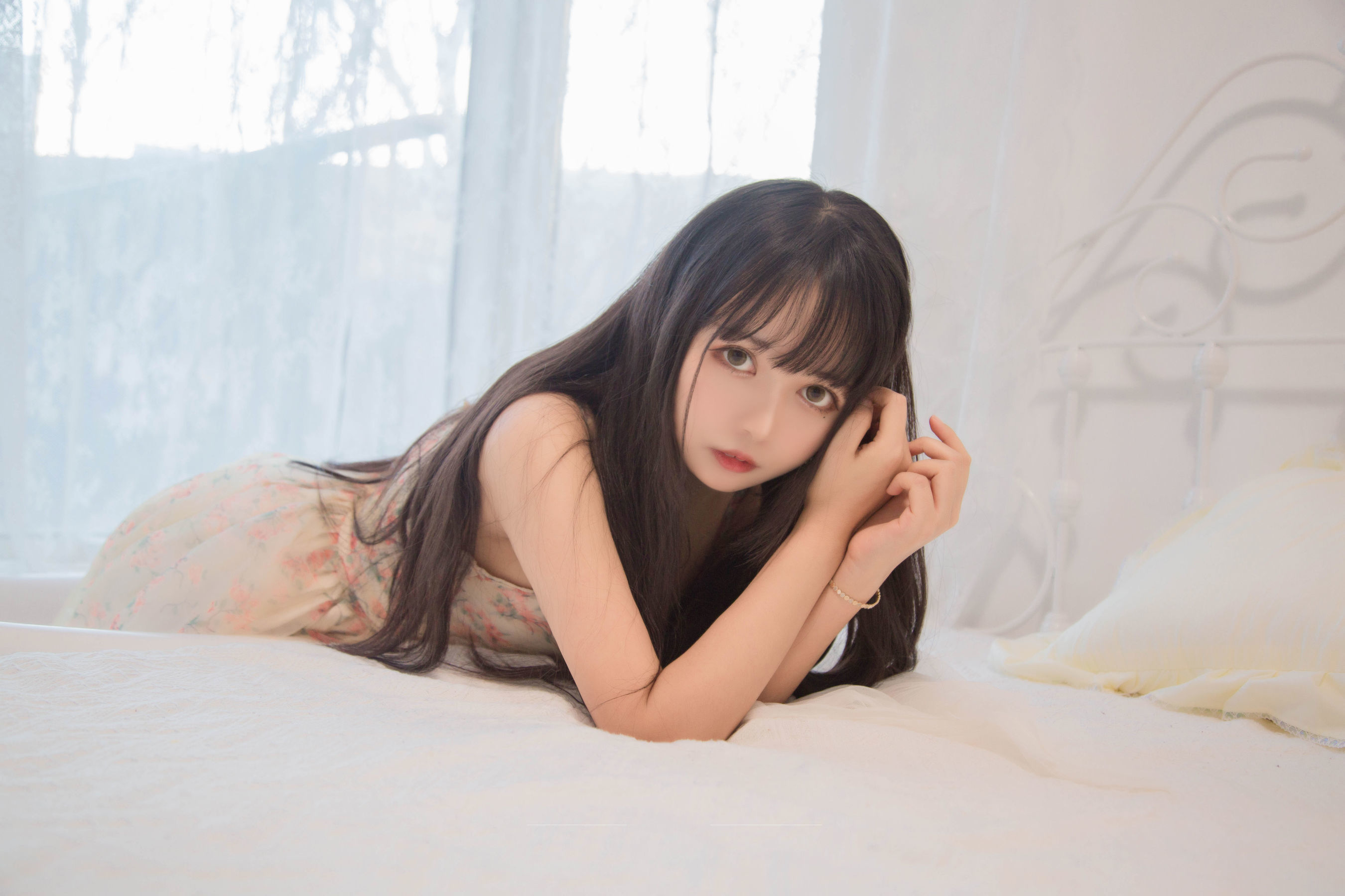 大眼萌妹黑猫猫OvO good morning + good night [24P] - 秀人网免费无水印在线套图写真