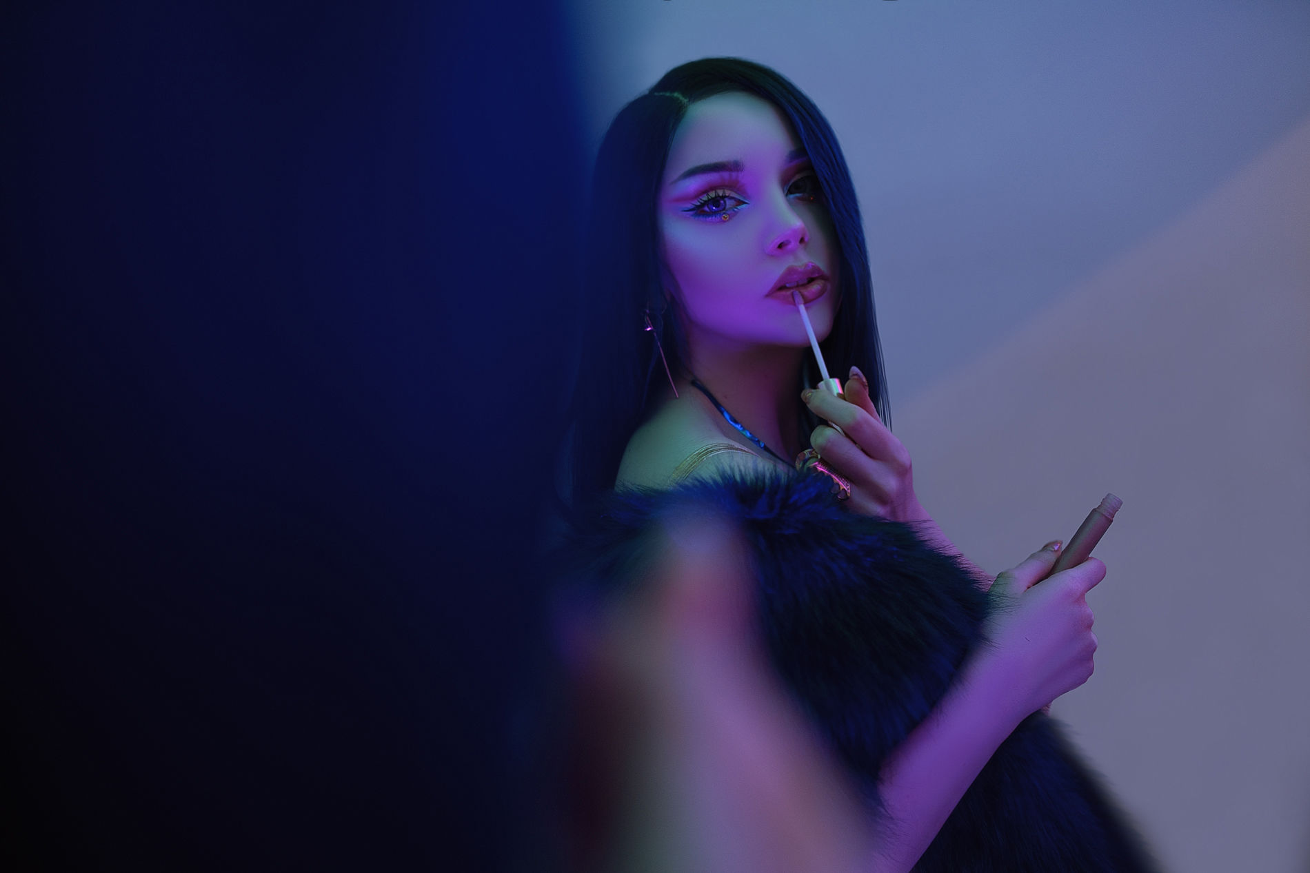 国外美女SayaTheFox – Cyberpunk Dress [15P] - 秀人网免费无水印在线套图写真