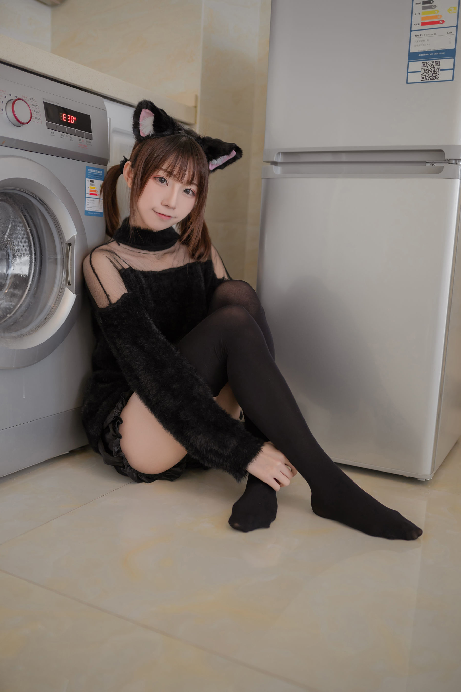 动漫博主Kitaro_绮太郎 – 黑喵 [45P] - 秀人网免费无水印在线套图写真