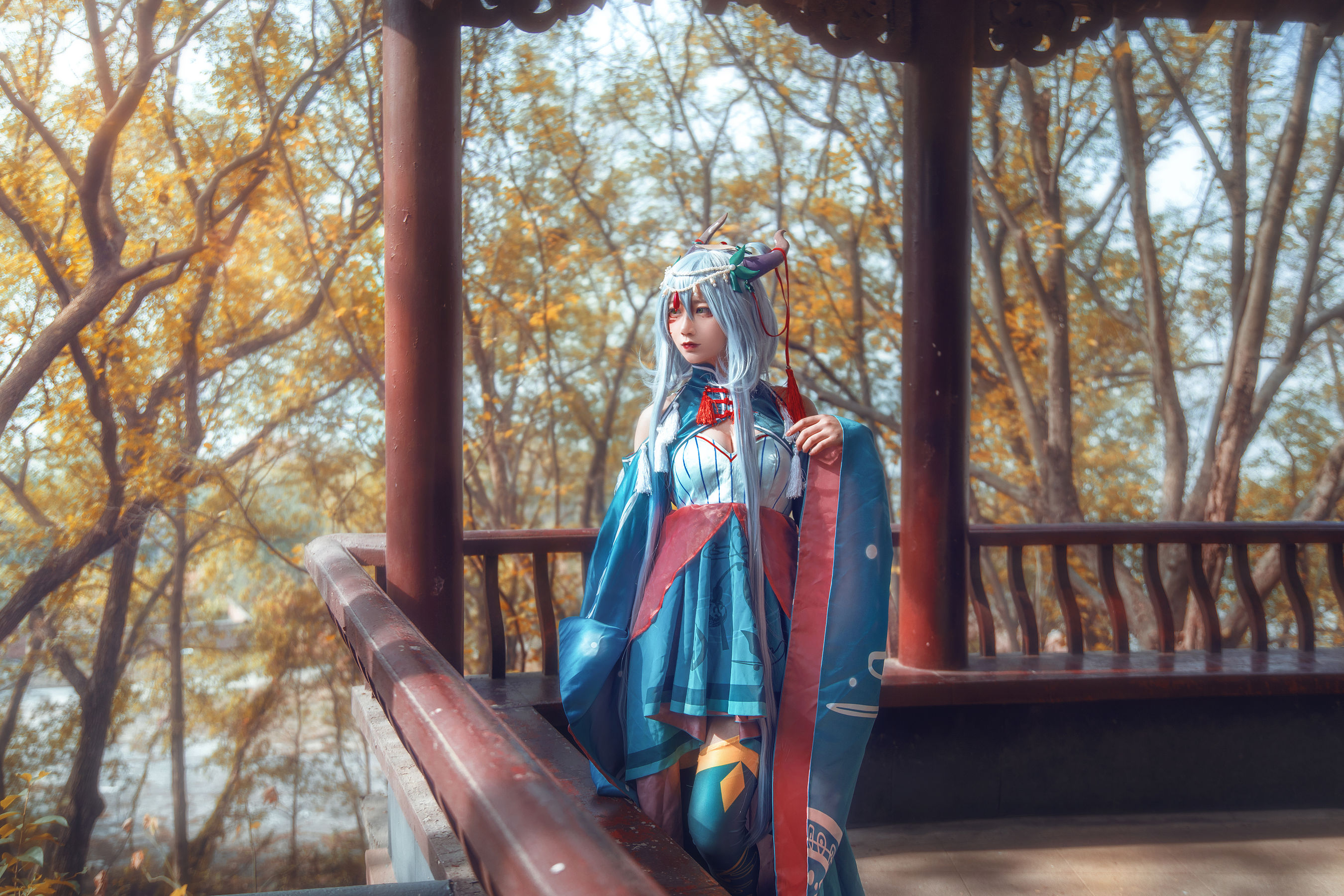 [Cosplay写真] 动漫博主弦音sic – 洛天依 上古神話 [9P] - 秀人网免费无水印在线套图写真