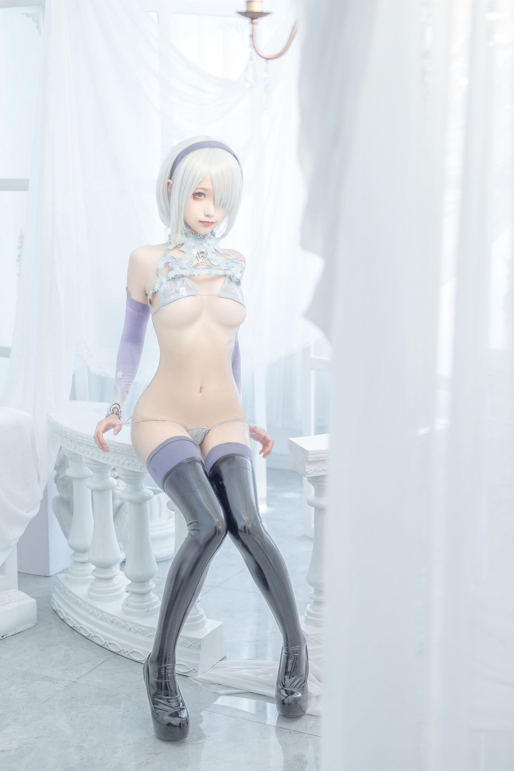 动漫博主蠢沫沫 – 2B冰雪 [35P] - 秀人网免费无水印在线套图写真