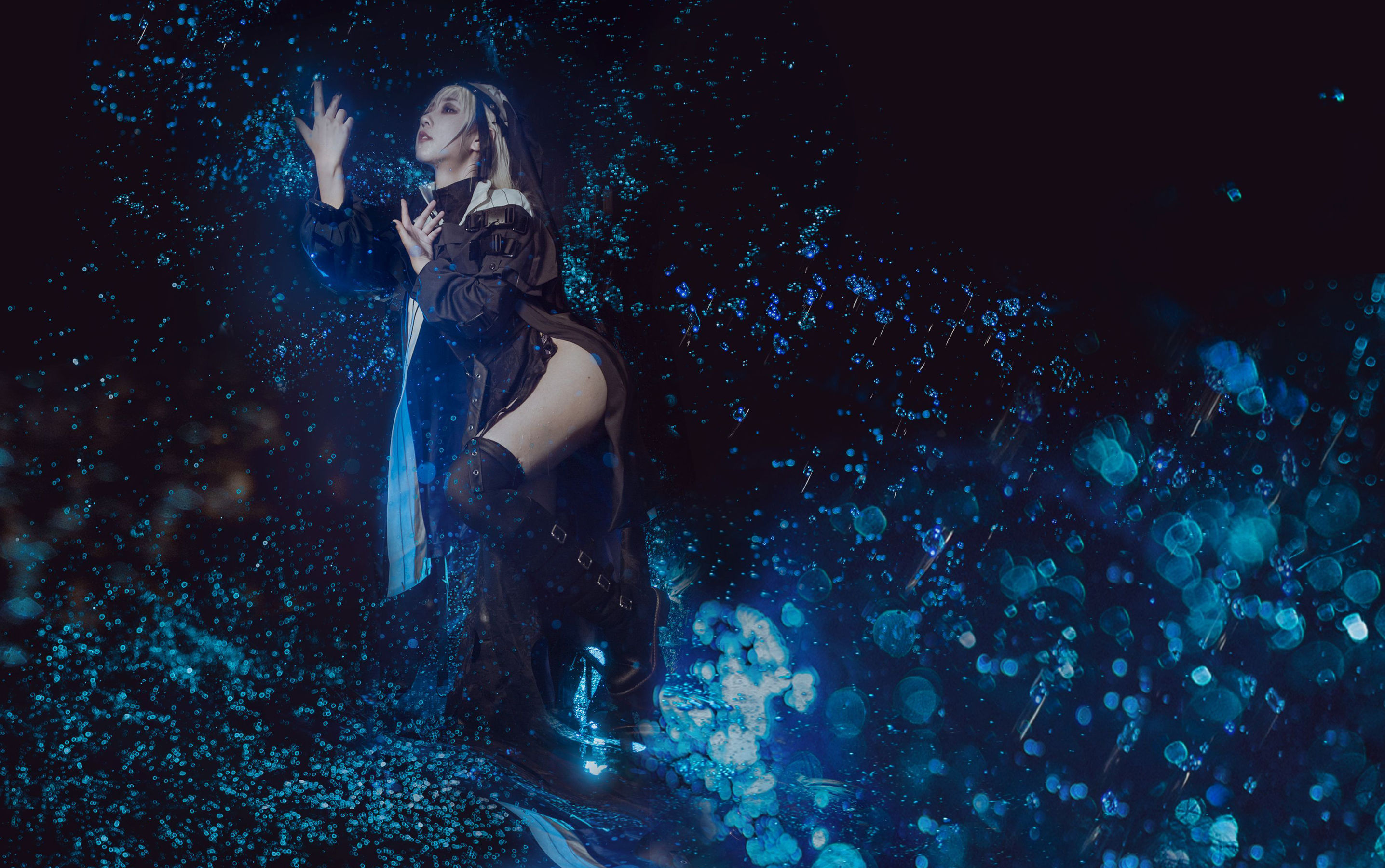 微博萌妹蓝小沂KiKi – 明日方舟 幽灵鲨 [8P] - 秀人网免费无水印在线套图写真