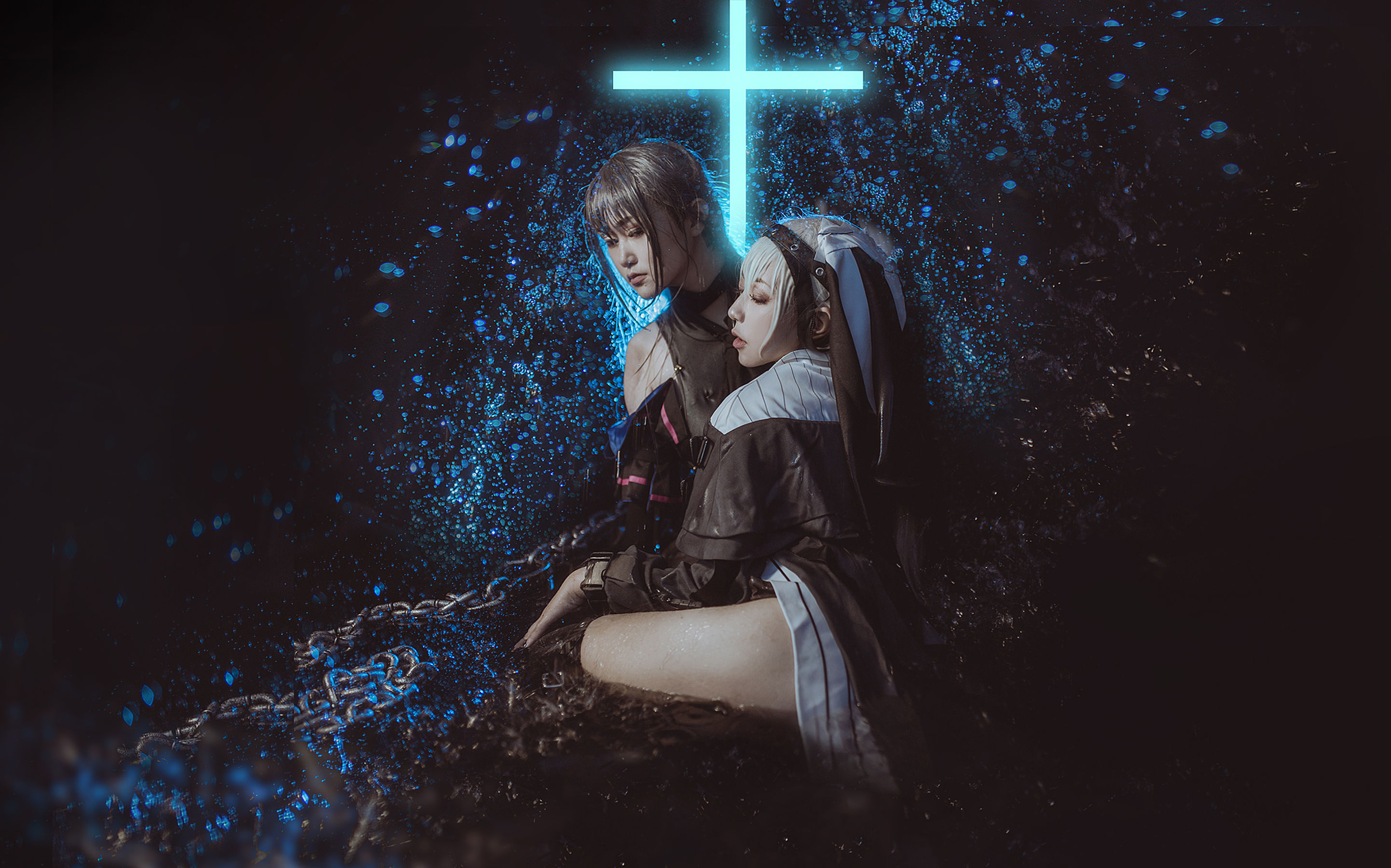 微博萌妹蓝小沂KiKi – 明日方舟 幽灵鲨 [8P] - 秀人网免费无水印在线套图写真