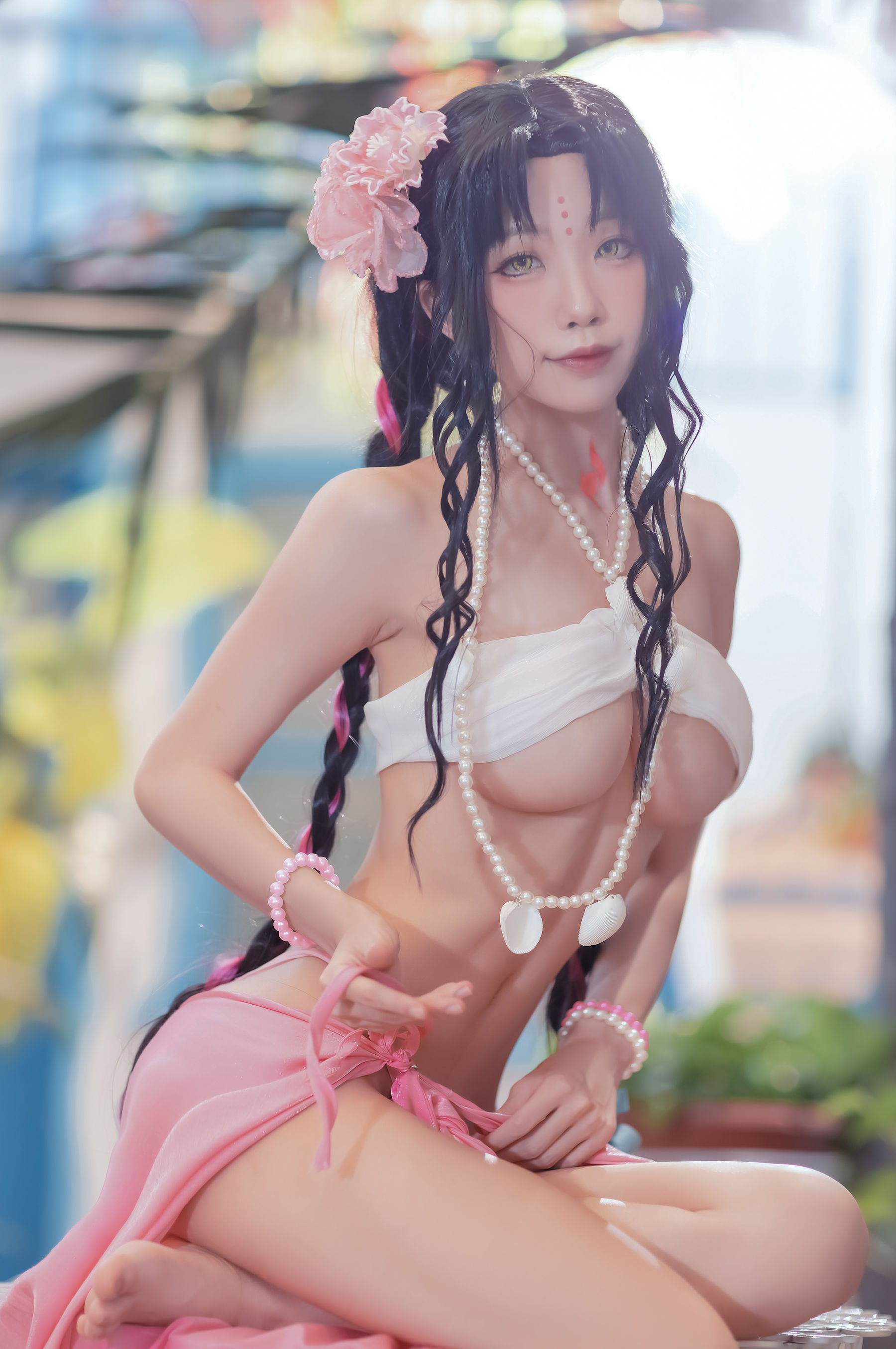 [Cosplay写真] 动漫博主水淼aqua – 杀生院泳装 [30P] - 秀人网免费无水印在线套图写真