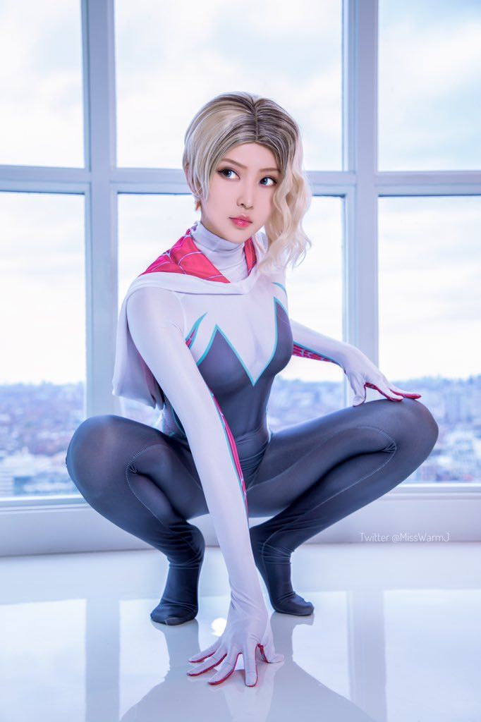 MisswarmJ – Spider Gwen [43P] - 秀人网免费无水印在线套图写真
