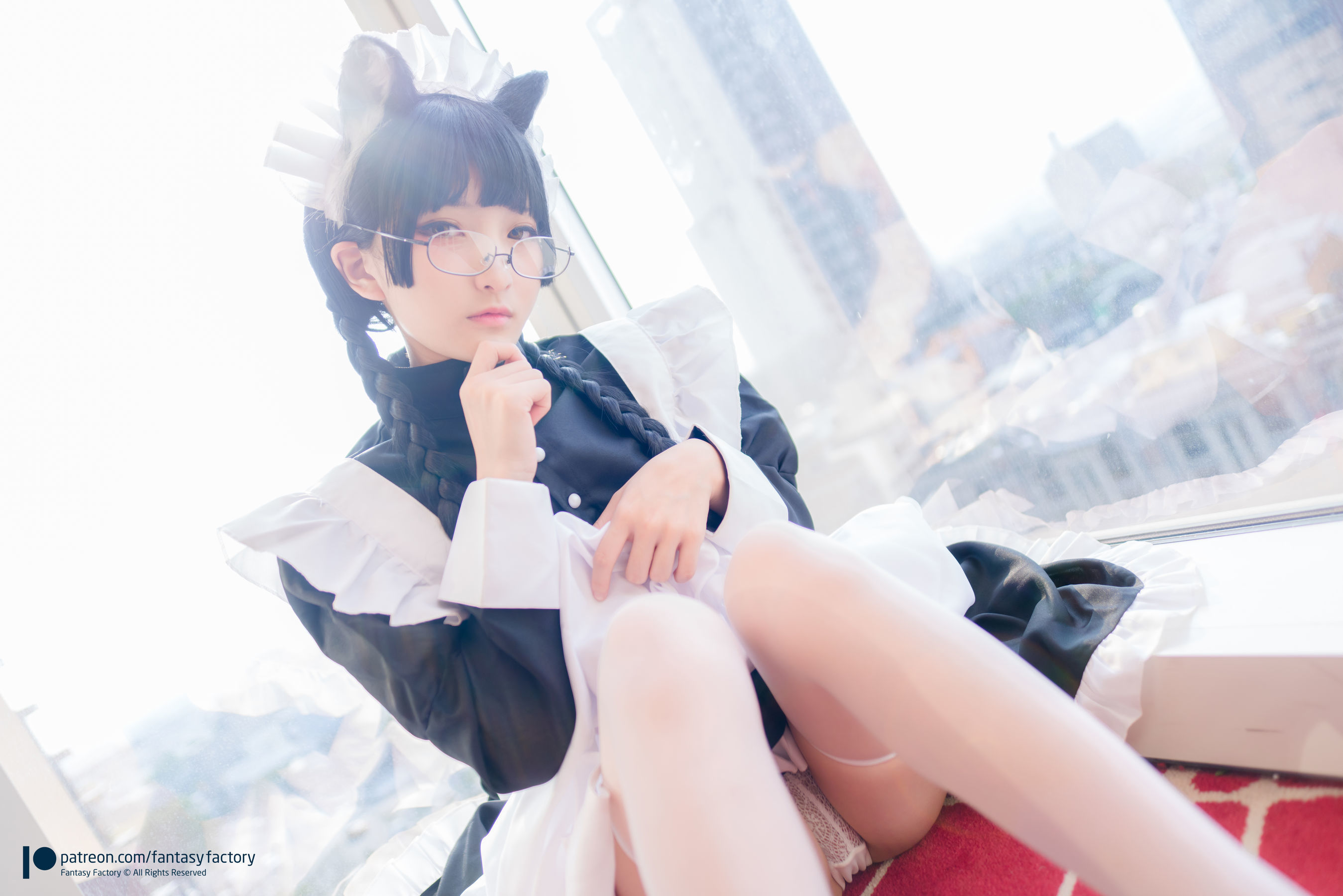 [Fantasy Factory] 小丁Cosplay – 黑猫女仆 [48P] - 秀人网免费无水印在线套图写真