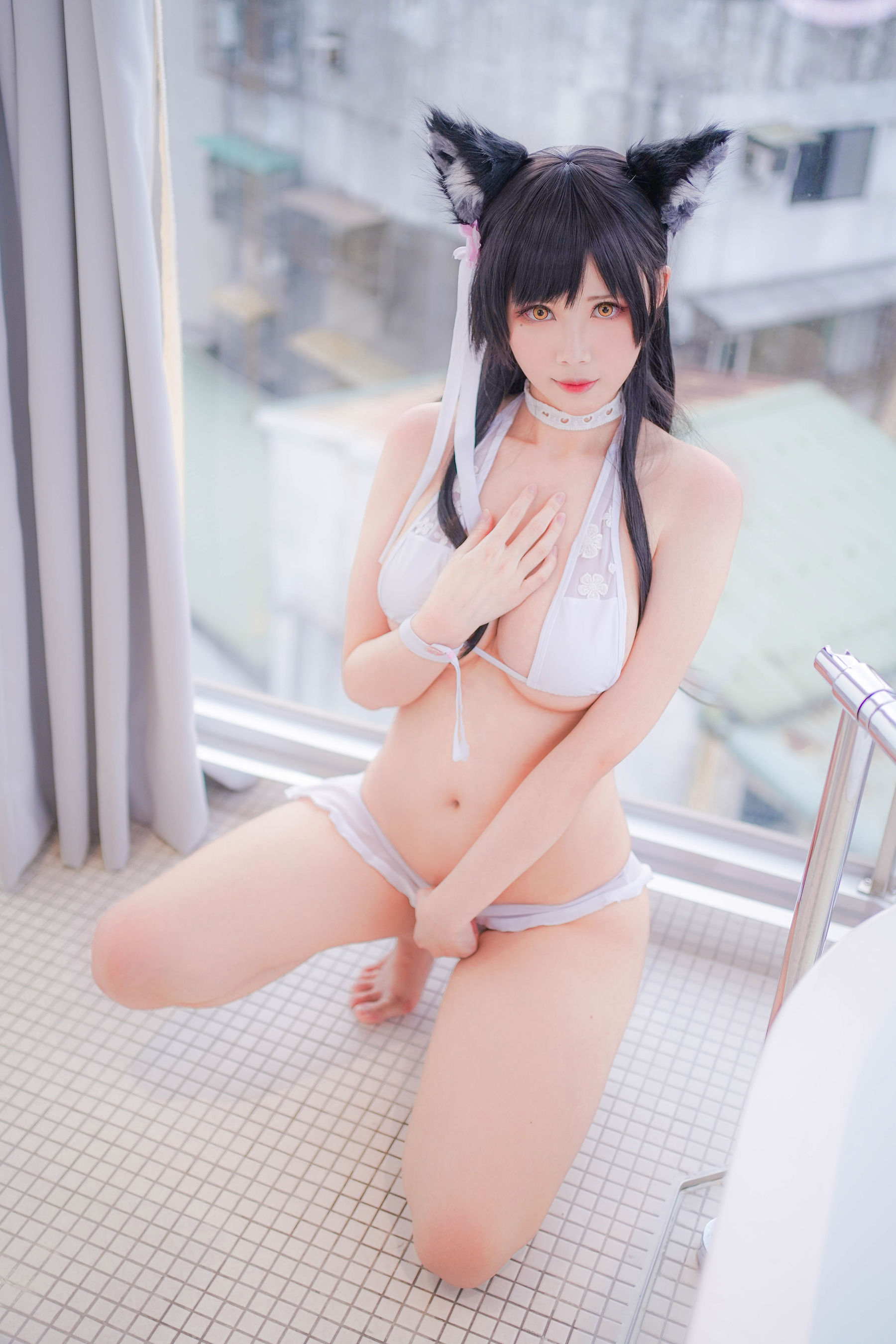 [Cosplay写真] Coser萱-KaYa – 爱宕泳装 [16P] - 秀人网免费无水印在线套图写真