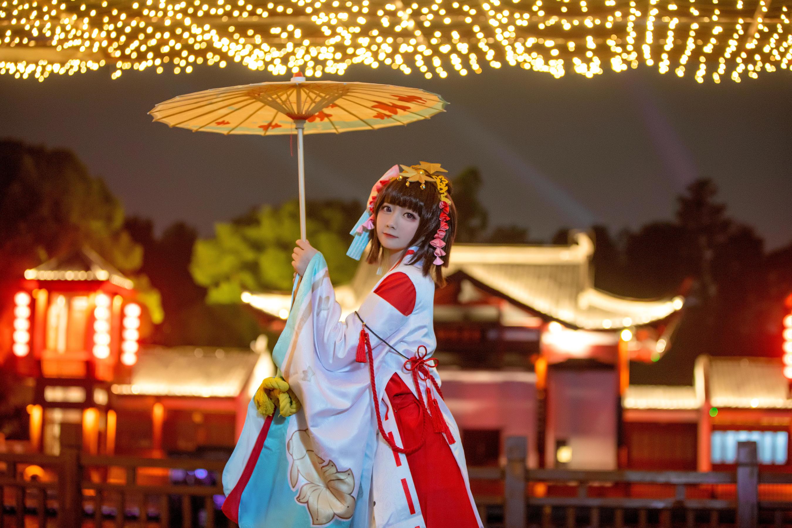 [Cosplay写真] 动漫博主弦音sic – 阴阳师 神乐 [15P] - 秀人网免费无水印在线套图写真