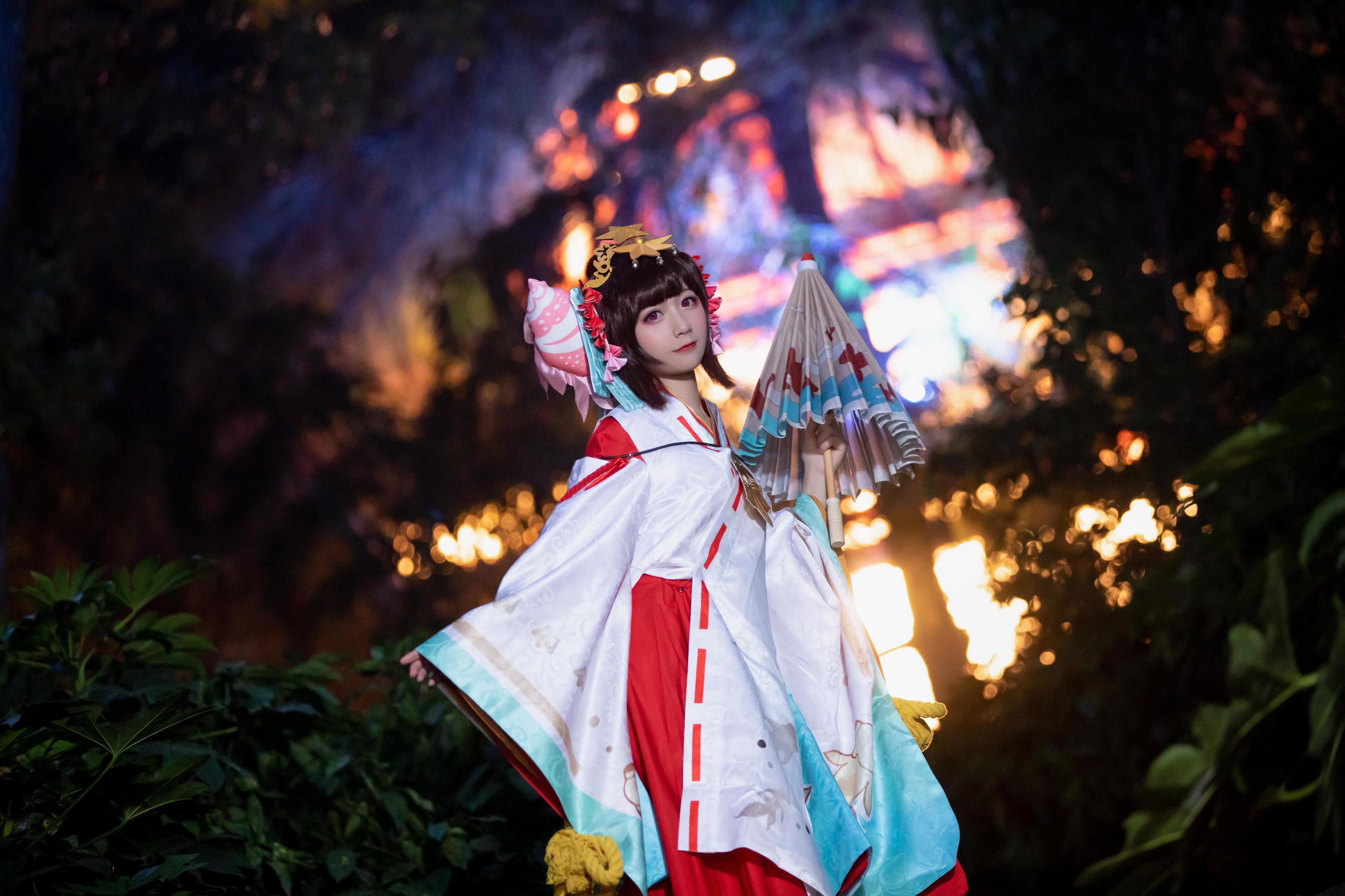 [Cosplay写真] 动漫博主弦音sic – 阴阳师 神乐 [15P] - 秀人网免费无水印在线套图写真