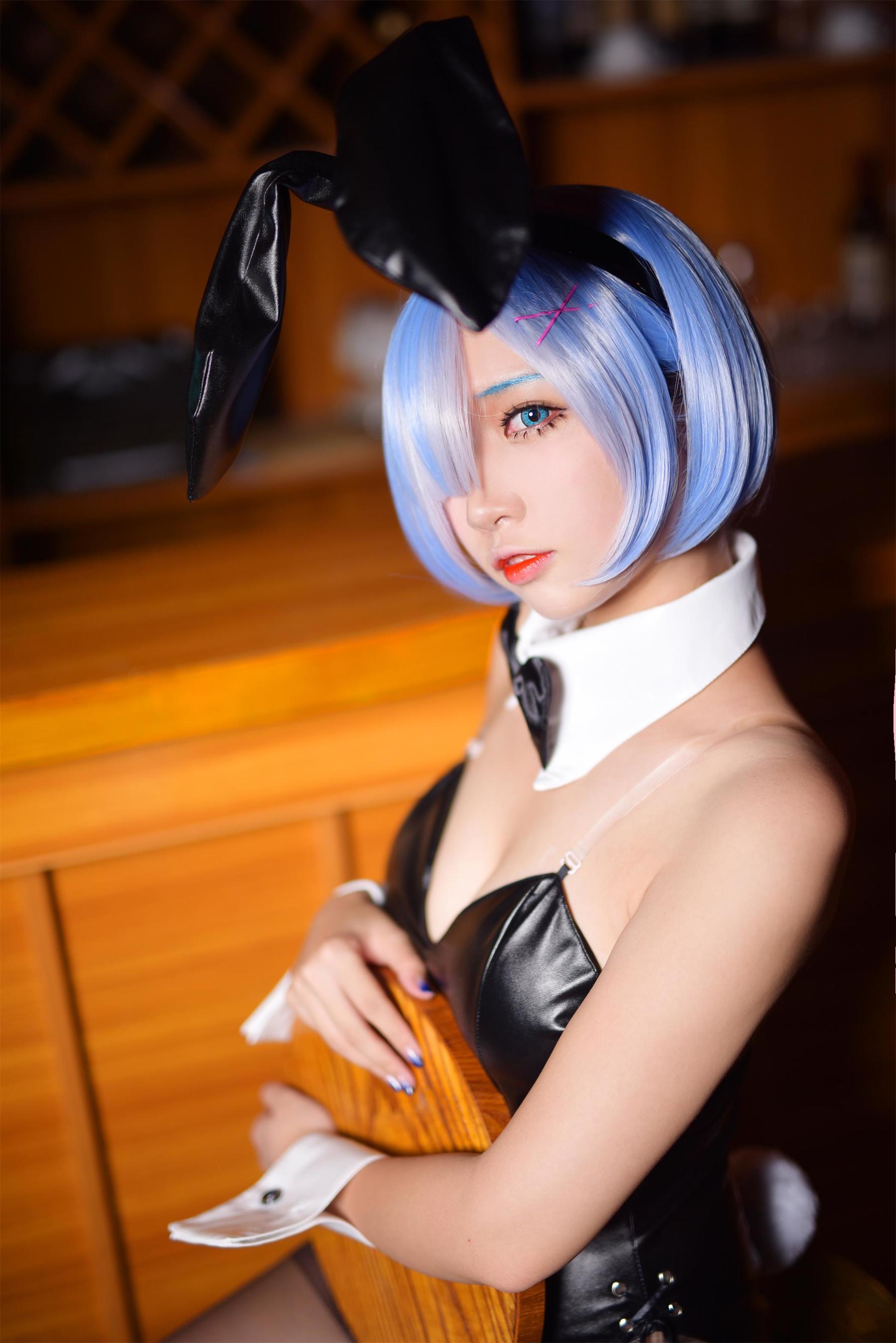 [Cosplay写真] 人气Coser二佐Nisa – 蕾姆兔女郎 [12P] - 秀人网免费无水印在线套图写真