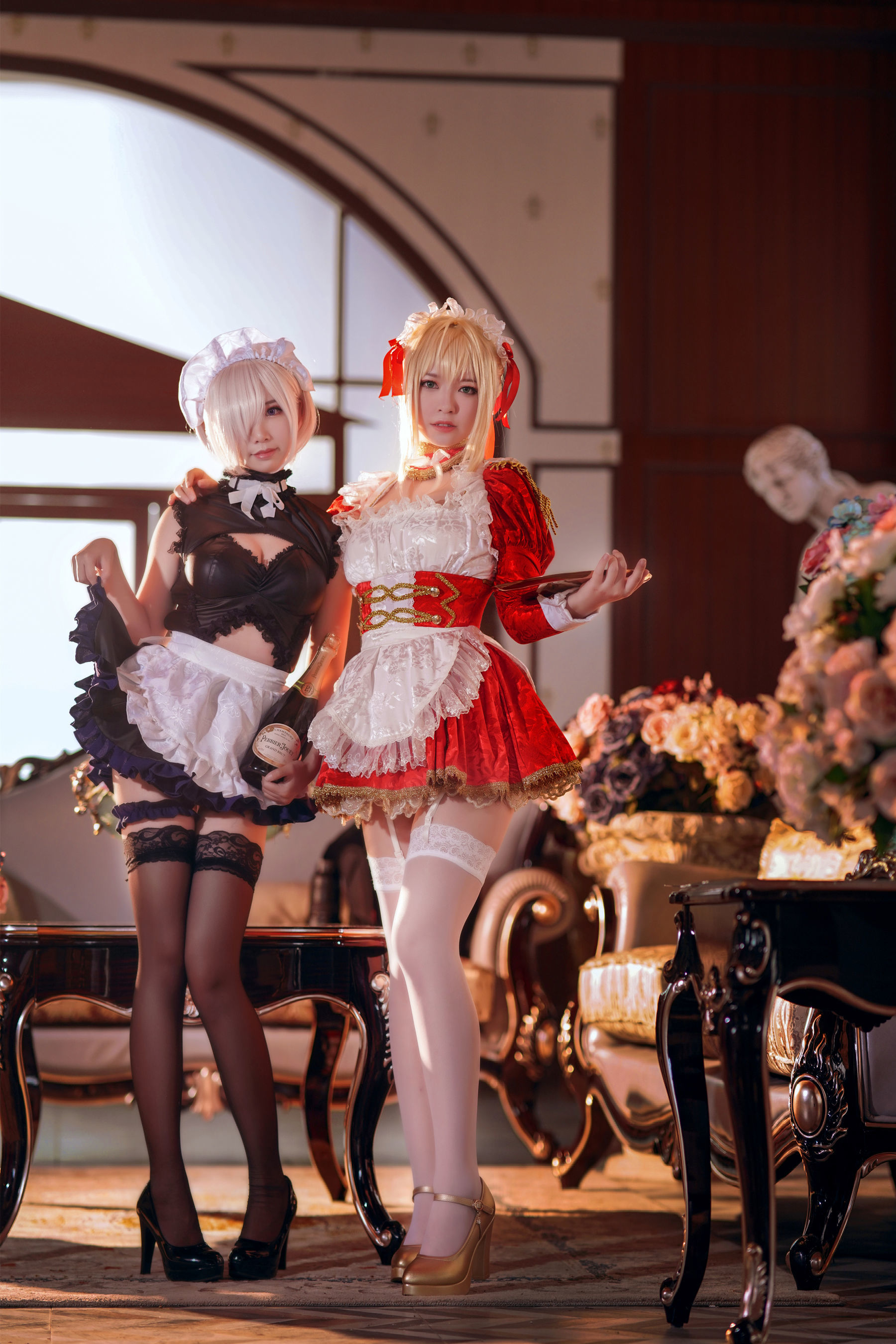 半半子&#038;面饼仙儿 Claudius x Kyrielight Maid [22P] - 秀人网免费无水印在线套图写真