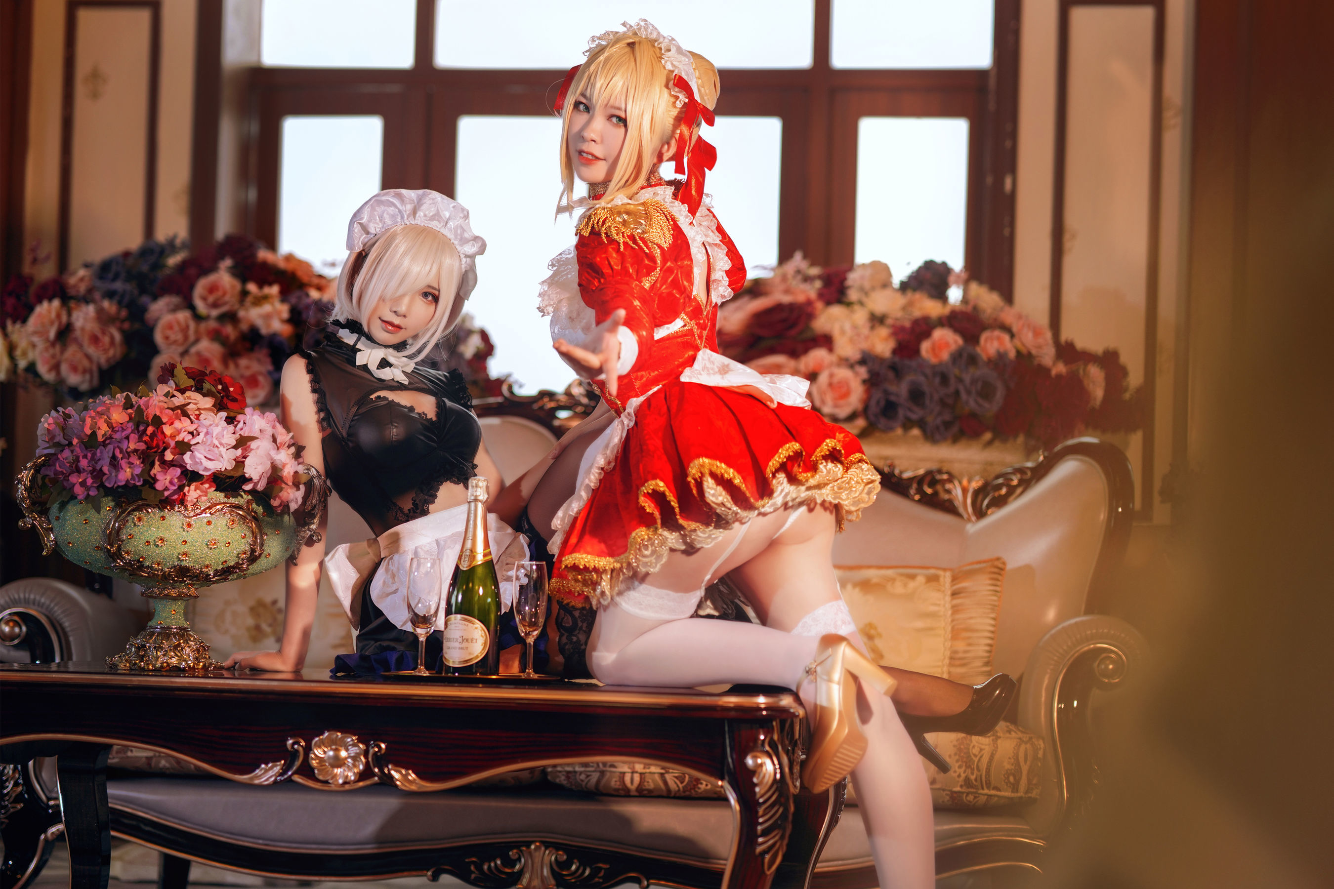 半半子&#038;面饼仙儿 Claudius x Kyrielight Maid [22P] - 秀人网免费无水印在线套图写真