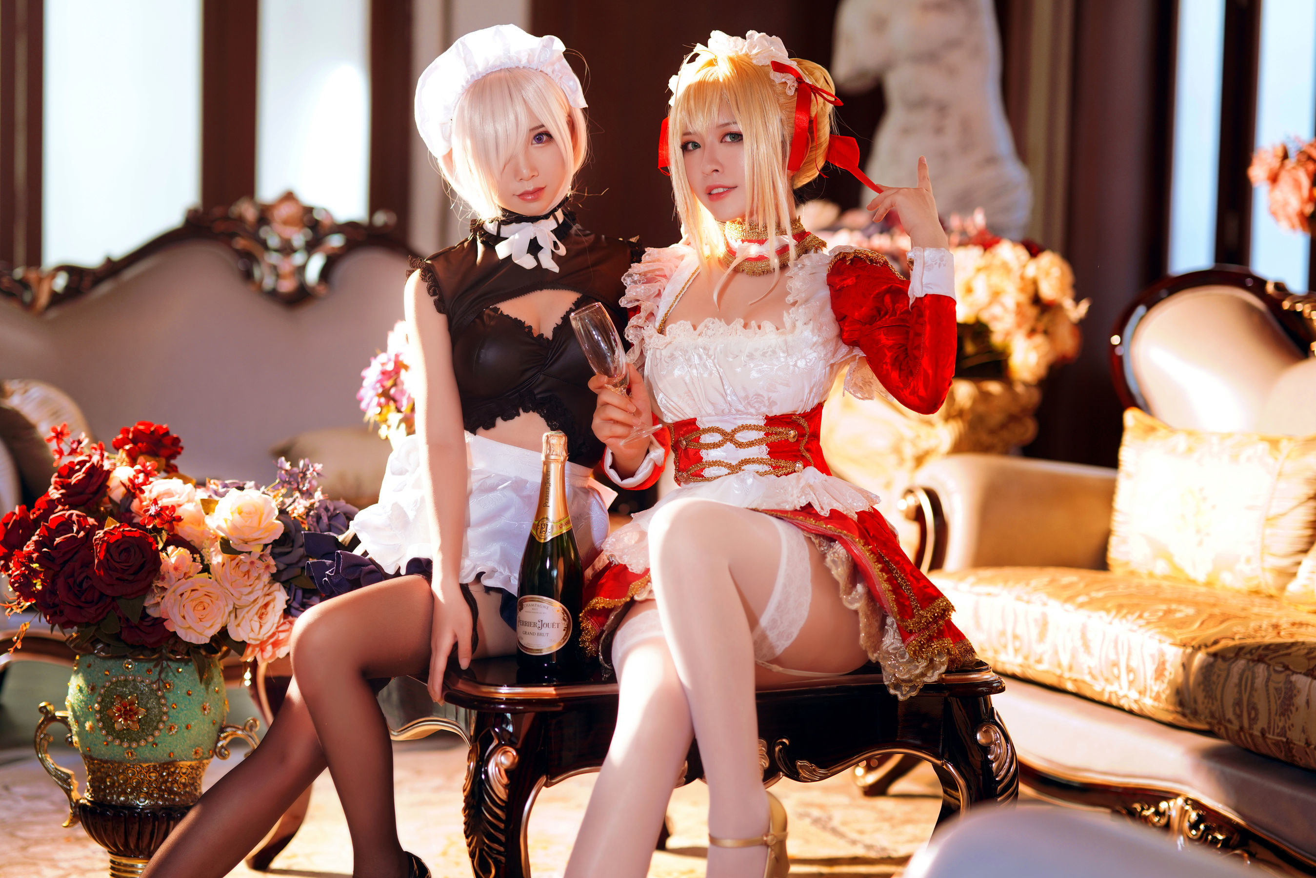 半半子&#038;面饼仙儿 Claudius x Kyrielight Maid [22P] - 秀人网免费无水印在线套图写真