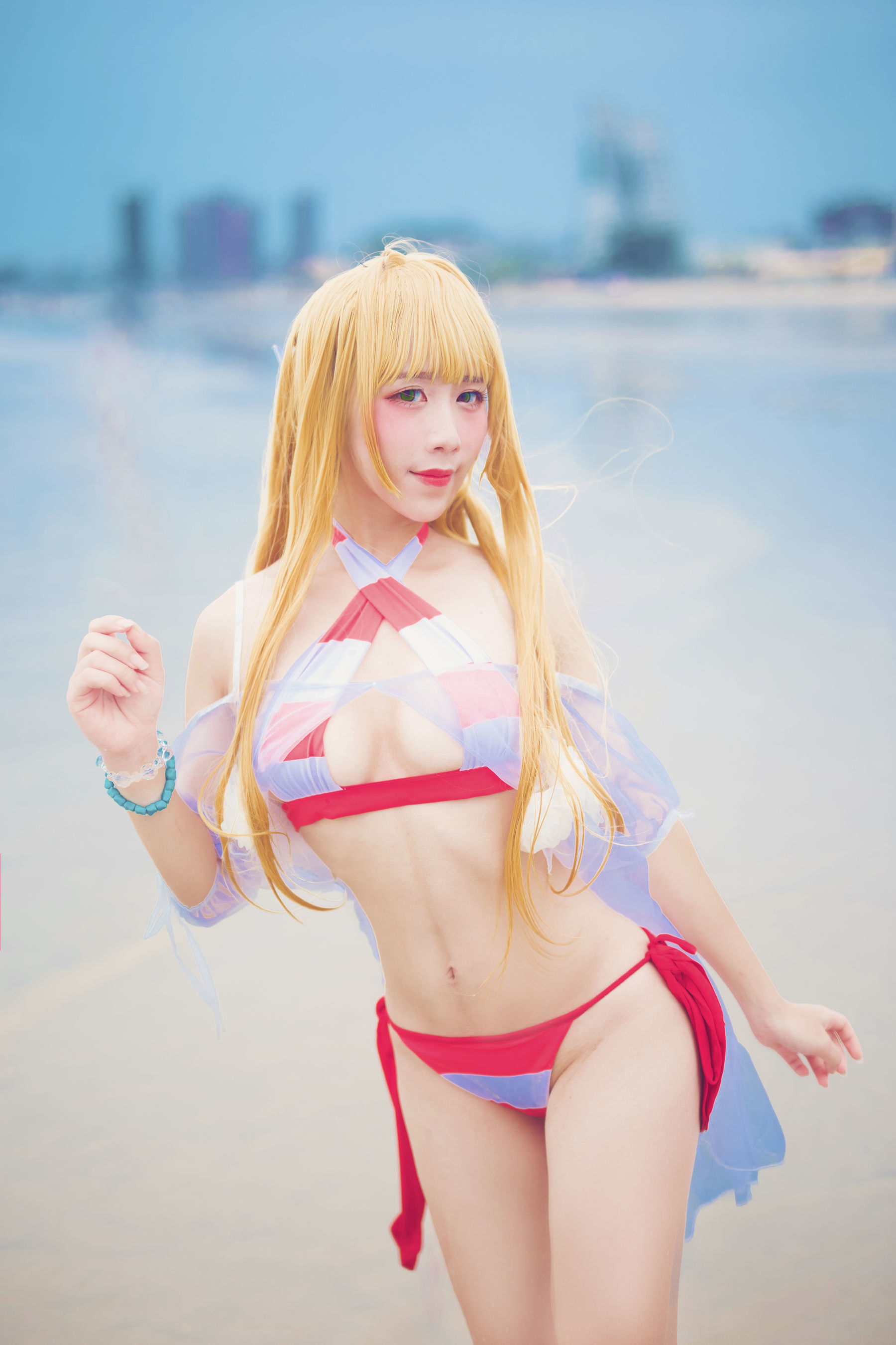 动漫博主九曲Jean – 泳衣 [15P] - 秀人网免费无水印在线套图写真