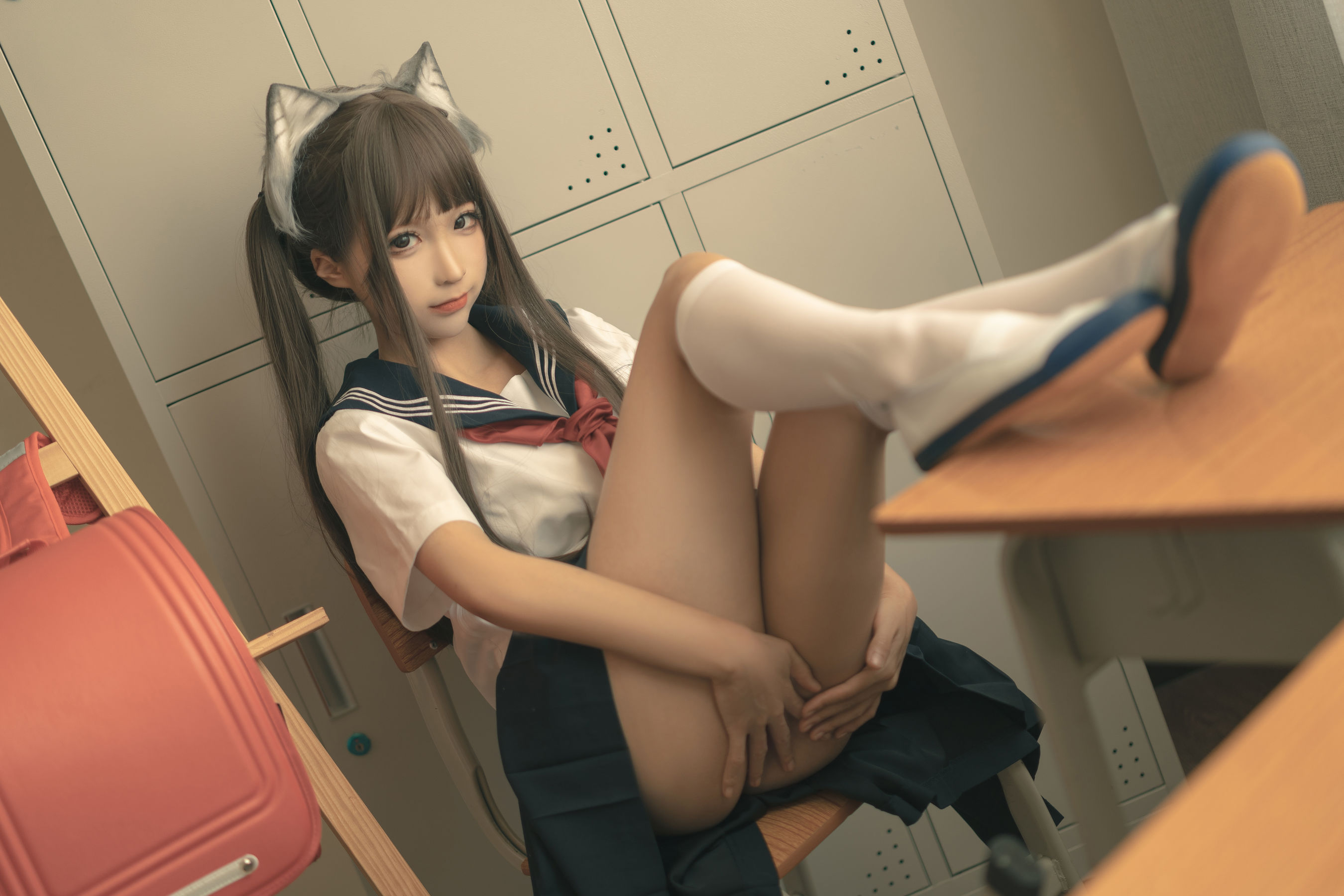 动漫博主蠢沫沫 – 放学后 [70P] - 秀人网免费无水印在线套图写真