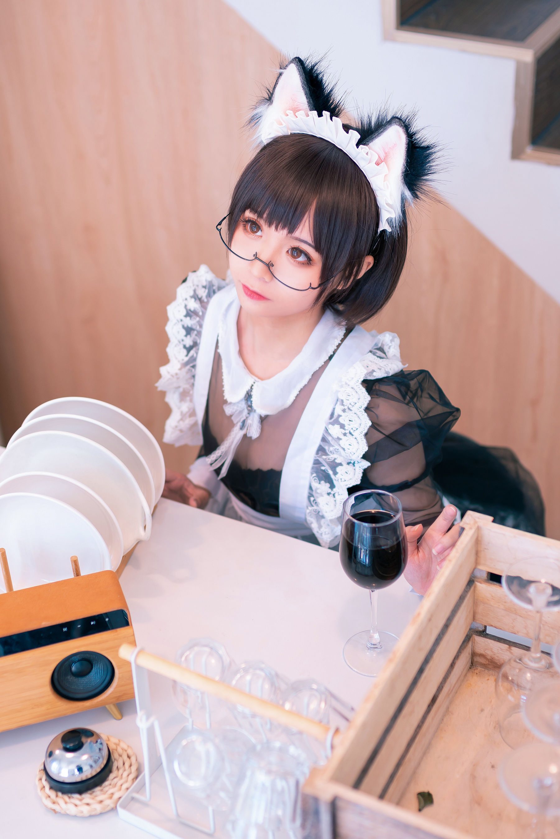 [Cosplay写真] 动漫博主蠢沫沫 – 透明女仆 [38P] - 秀人网免费无水印在线套图写真