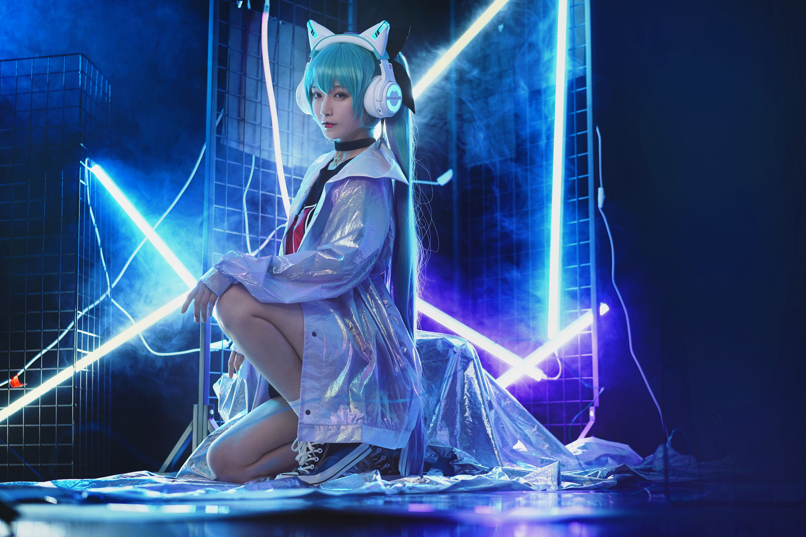 动漫博主铁板烧鬼舞w – 妖舞耳机miku [17P] - 秀人网免费无水印在线套图写真