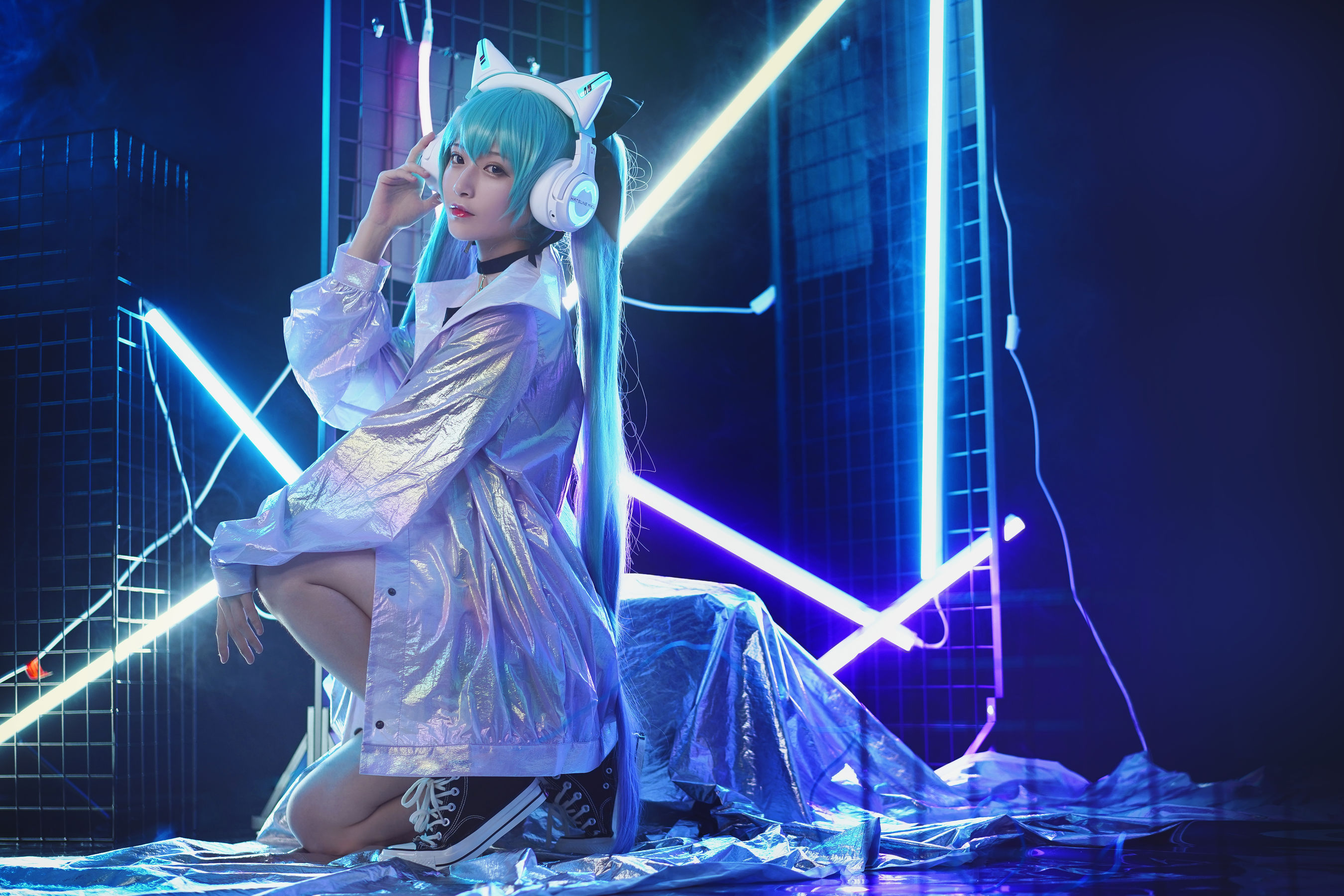 动漫博主铁板烧鬼舞w – 妖舞耳机miku [17P] - 秀人网免费无水印在线套图写真