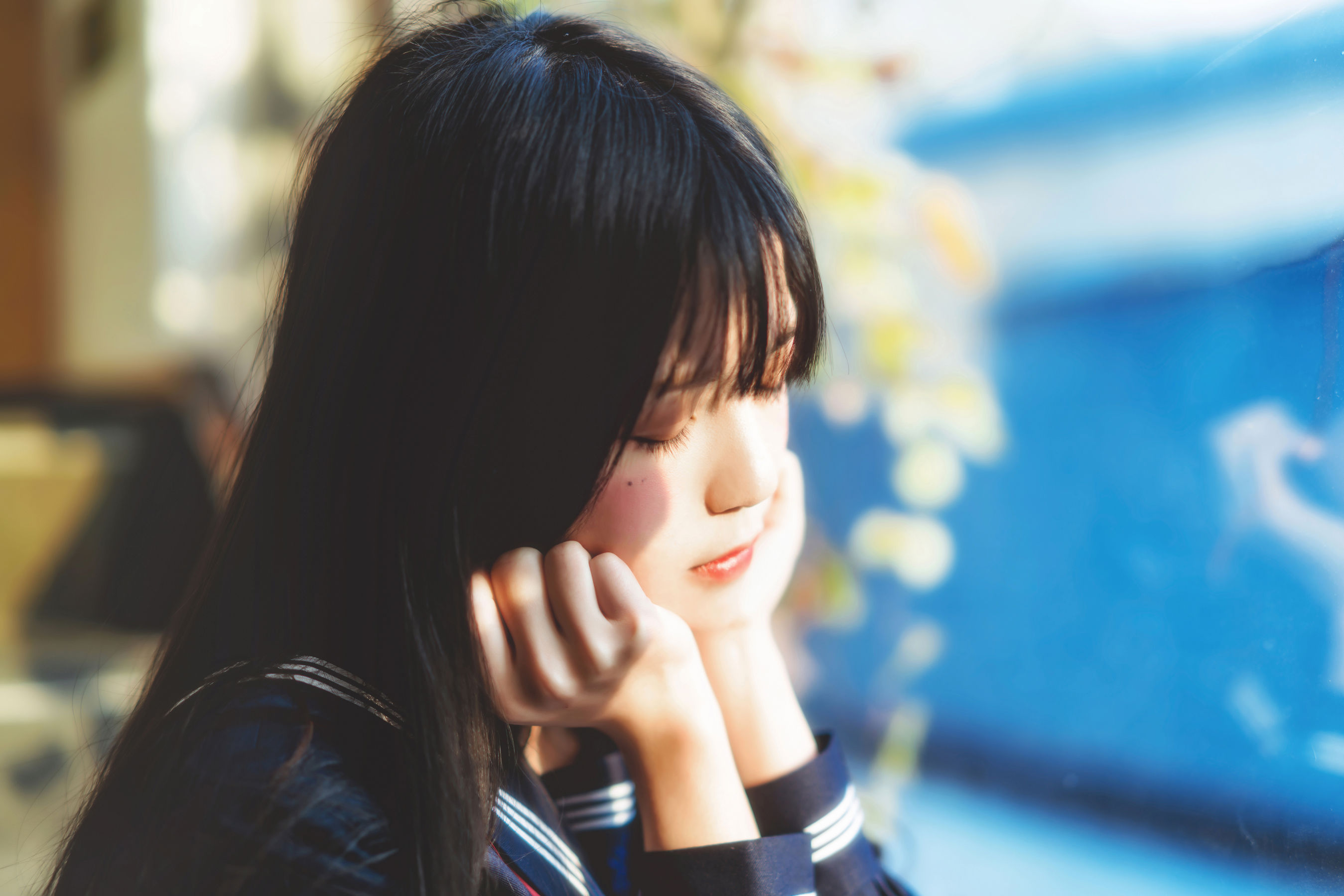 桜桃喵《(小少女)黑色水手服》 [50P] - 秀人网免费无水印在线套图写真