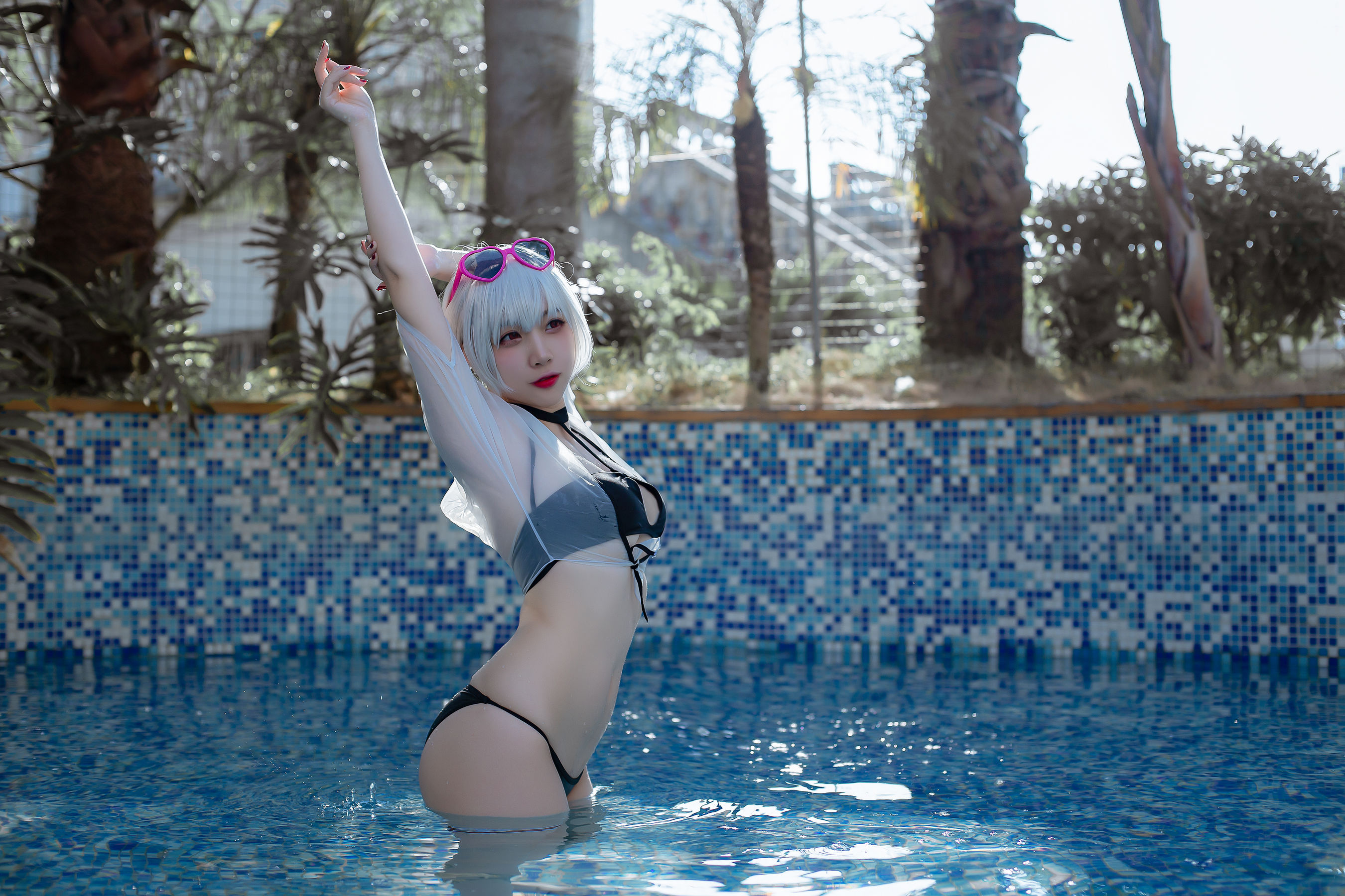 人气Coser二佐Nisa – 碧蓝航线 天狼星泳装 [15P] - 秀人网免费无水印在线套图写真