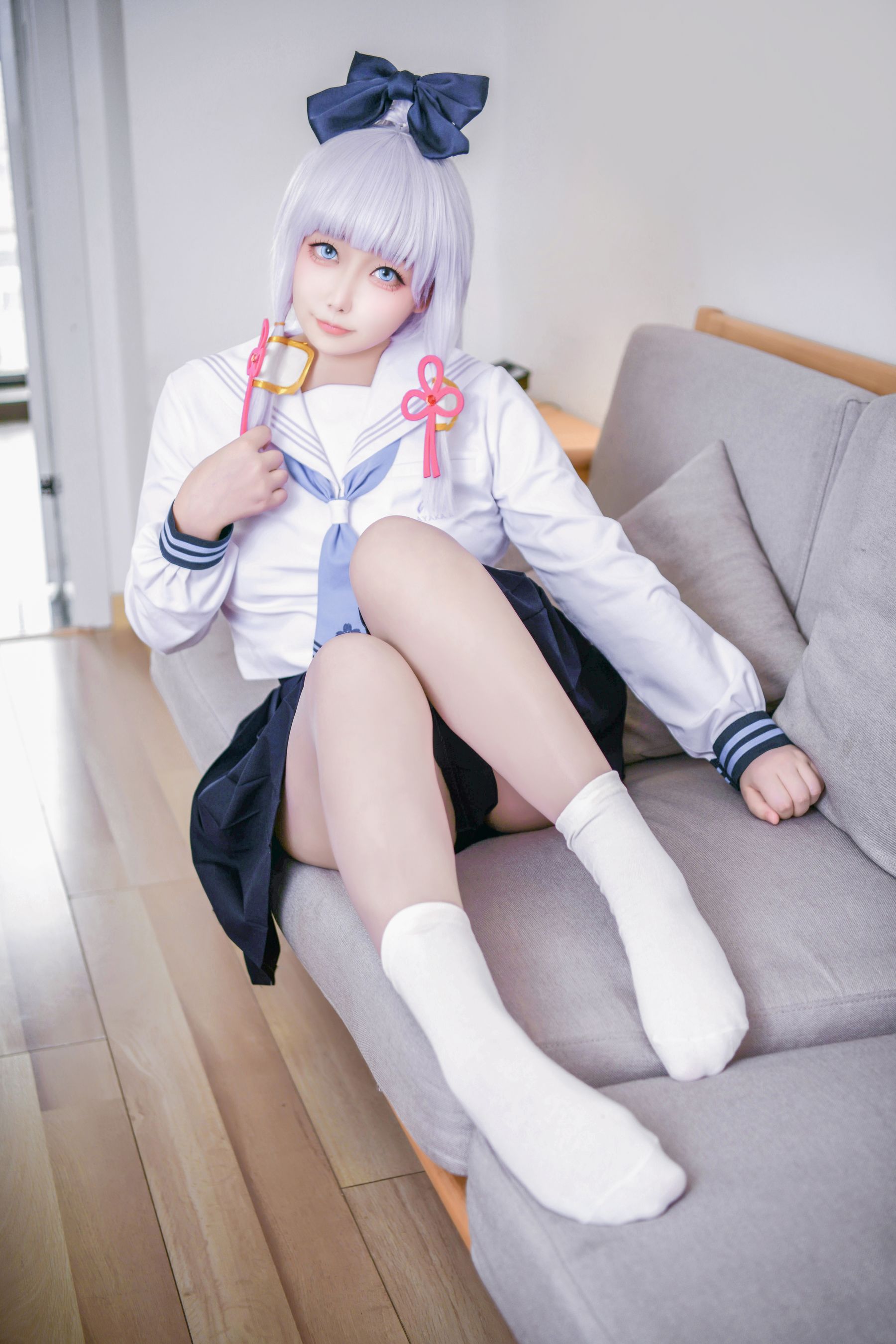 章鱼娘 – 原神 神里綾華 JK [51P] - 秀人网免费无水印在线套图写真