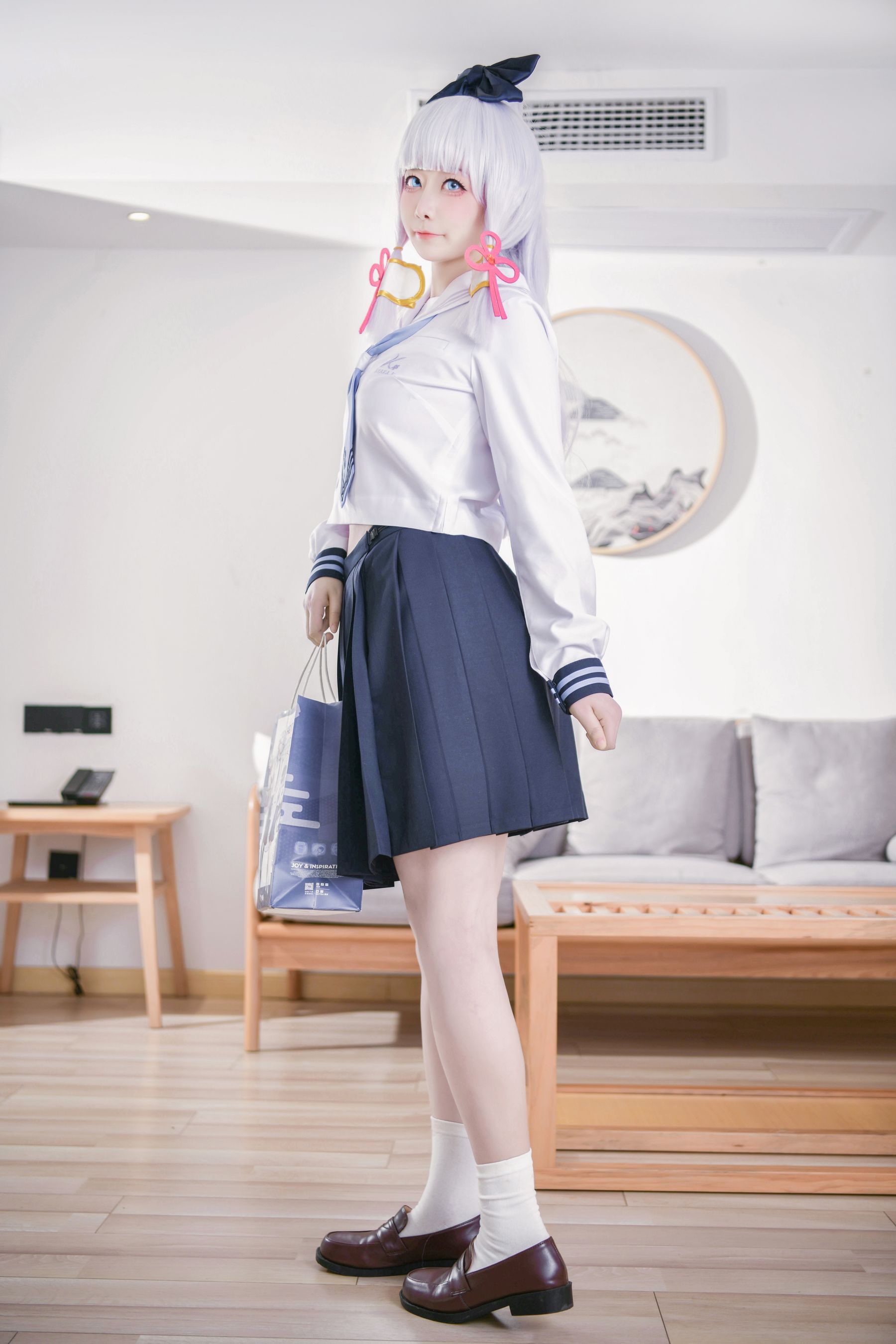 章鱼娘 – 原神 神里綾華 JK [51P] - 秀人网免费无水印在线套图写真