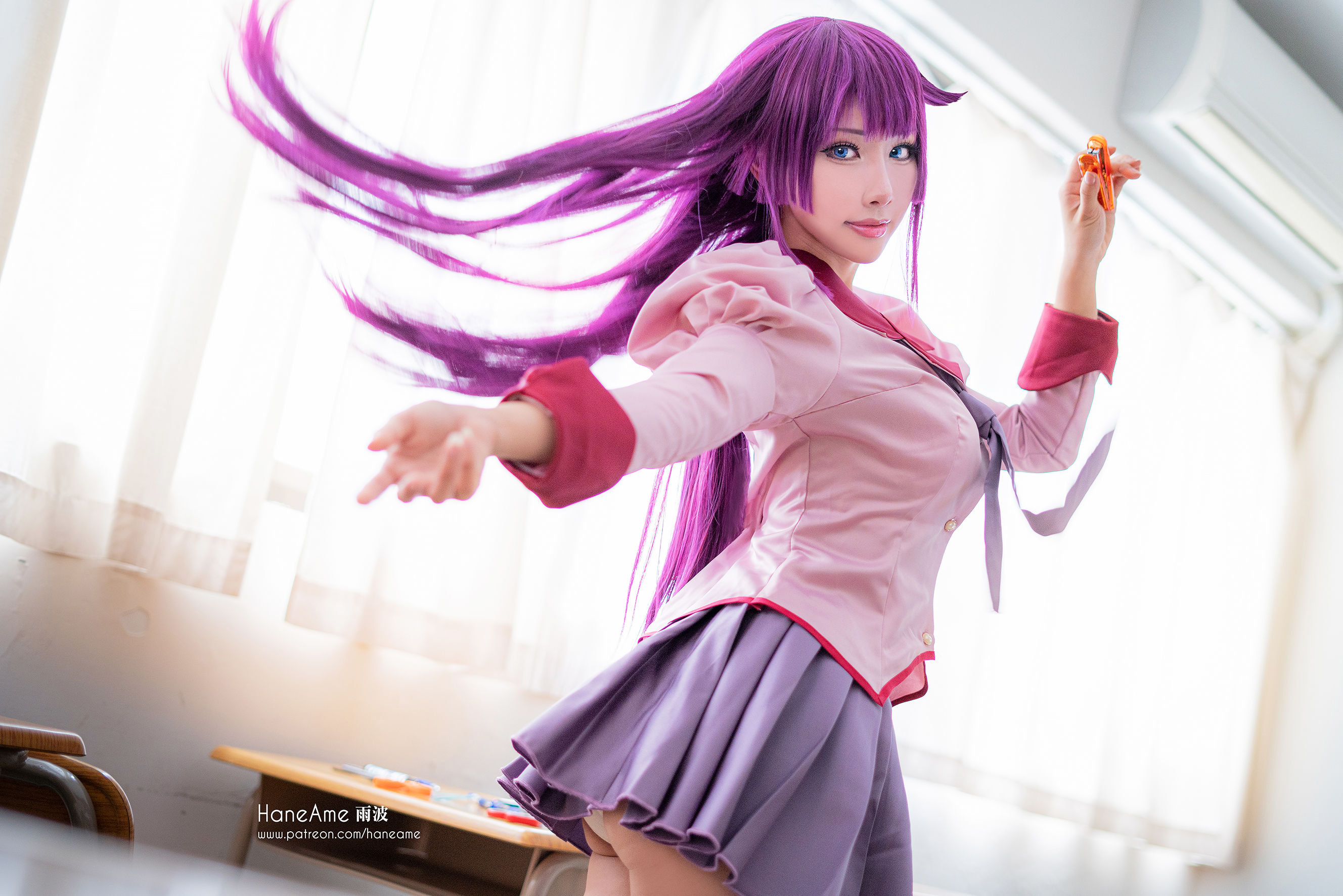 Hane Ame 雨波写真 – 化物语 战场原 [17P] - 秀人网免费无水印在线套图写真