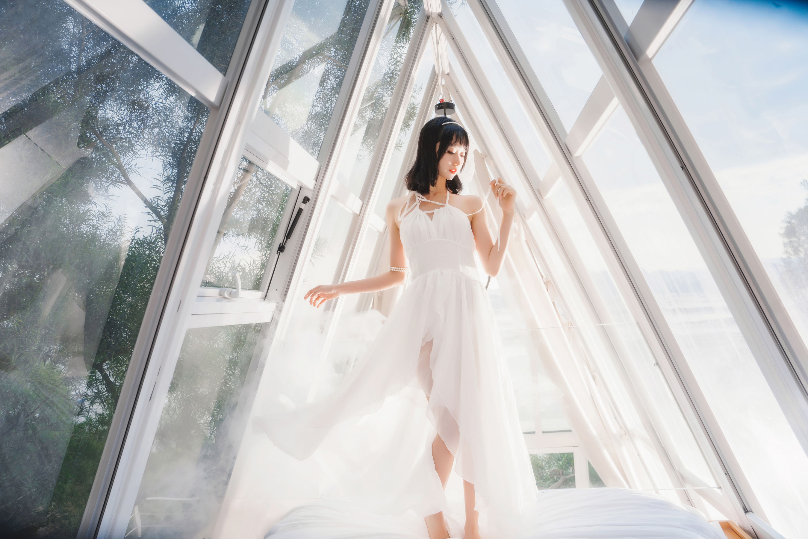 萌系小姐姐木绵绵OwO – 水波温柔 [24P] - 秀人网免费无水印在线套图写真