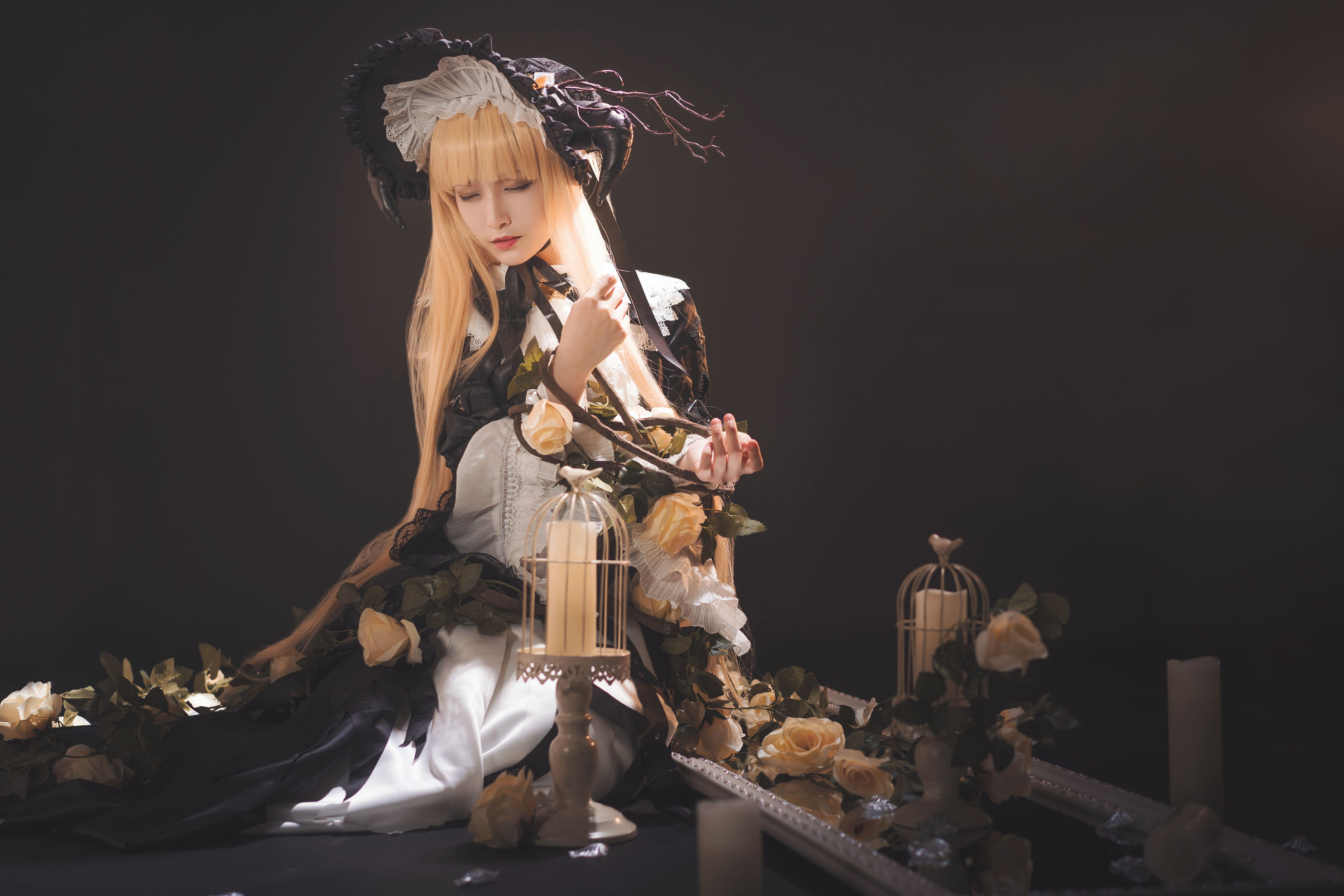 [Cosplay写真] 动漫博主铁板烧鬼舞w – 夜莺 [17P] - 秀人网免费无水印在线套图写真