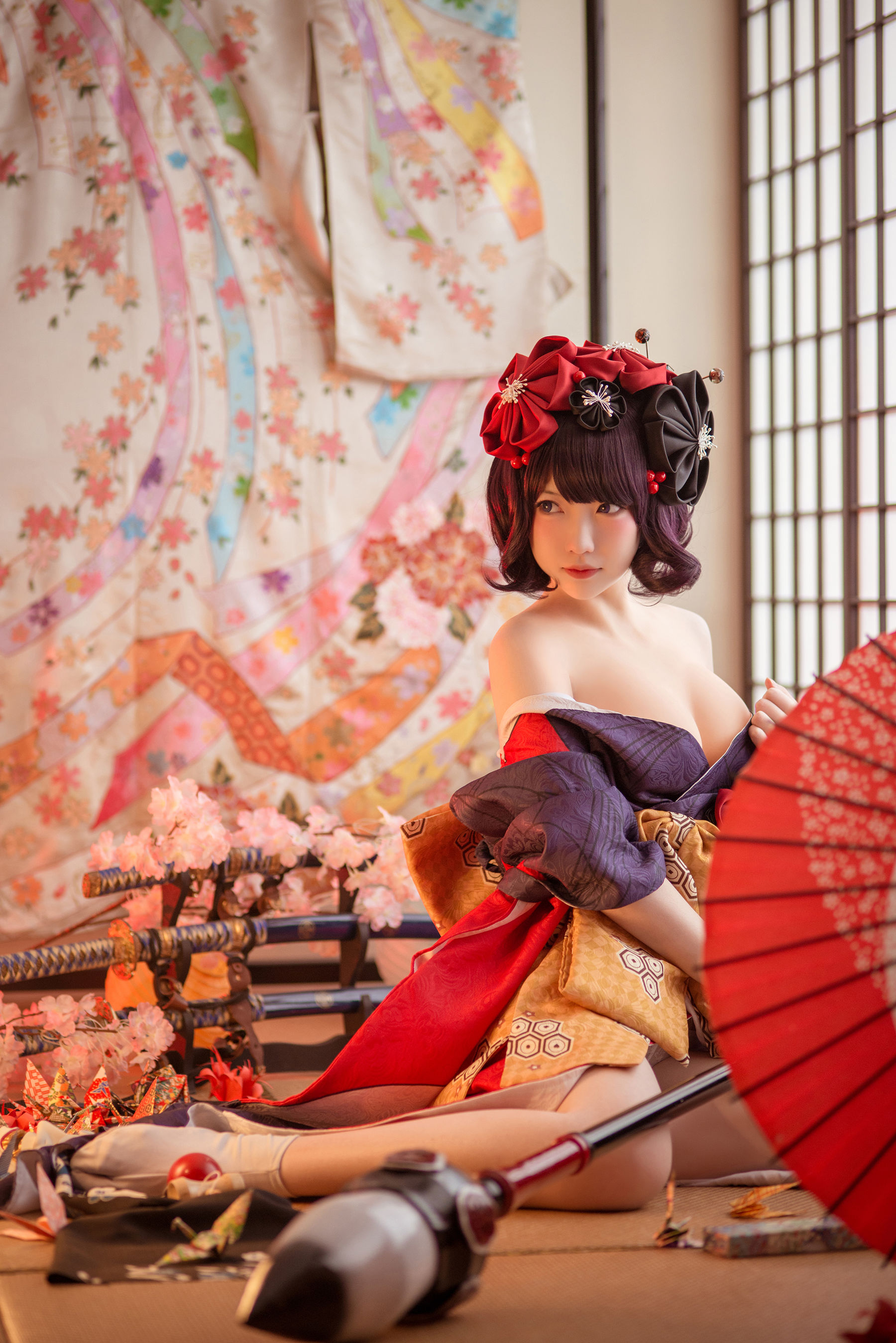 大胸萌妹妖少you1 – 葛饰北斋 [9P] - 秀人网免费无水印在线套图写真