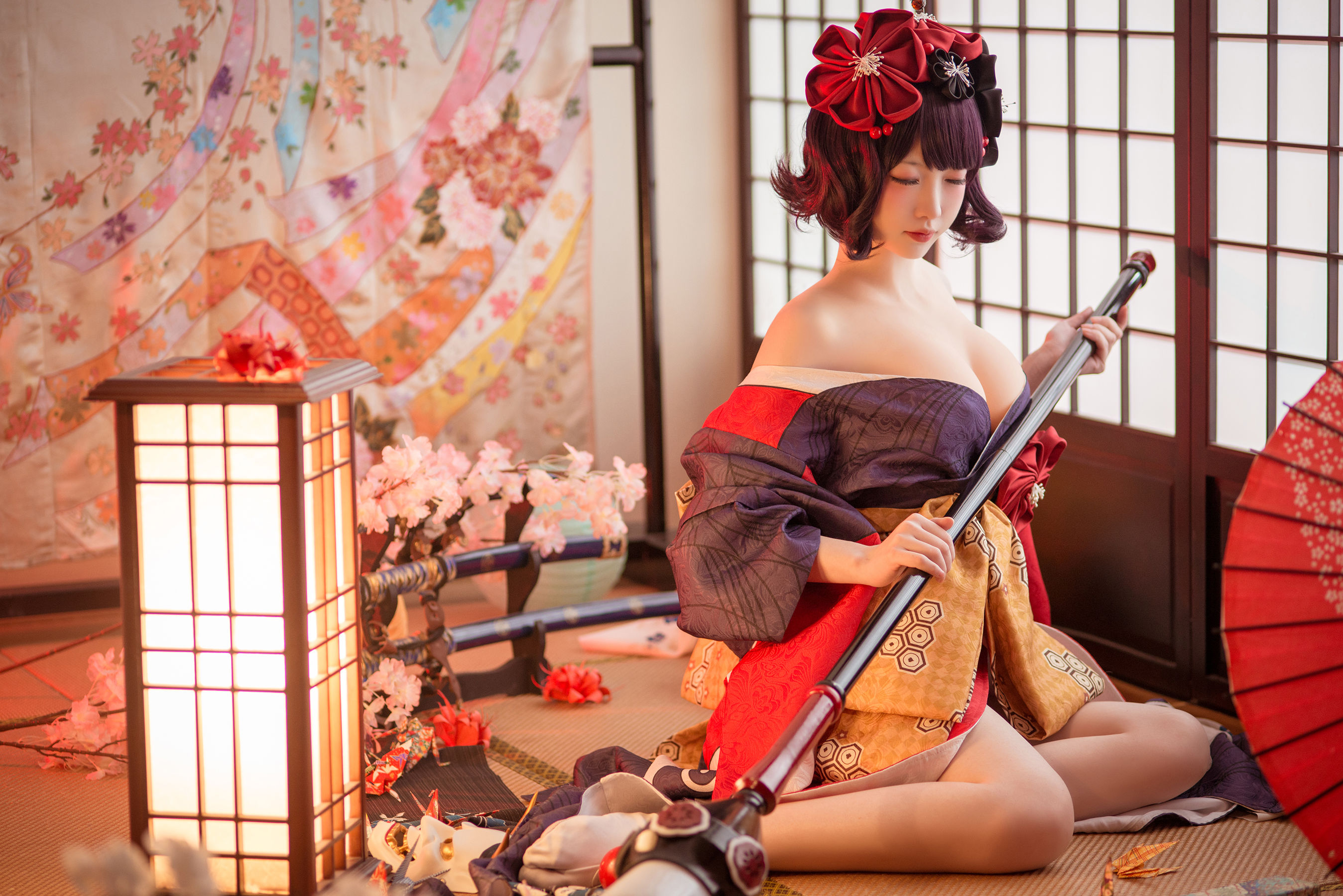 大胸萌妹妖少you1 – 葛饰北斋 [9P] - 秀人网免费无水印在线套图写真