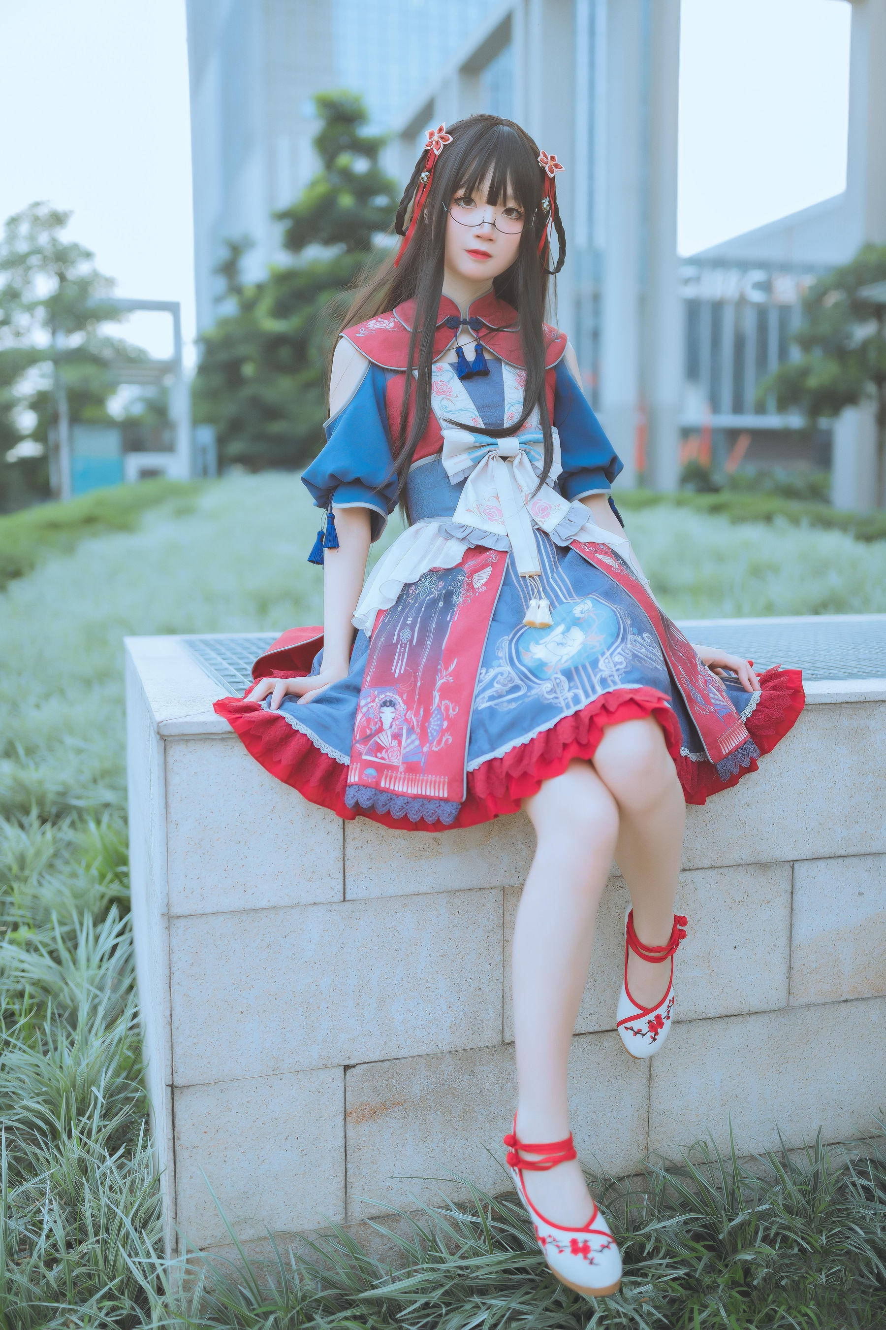 清纯少女五更百鬼 – 梨园春秋 [5P] - 秀人网免费无水印在线套图写真