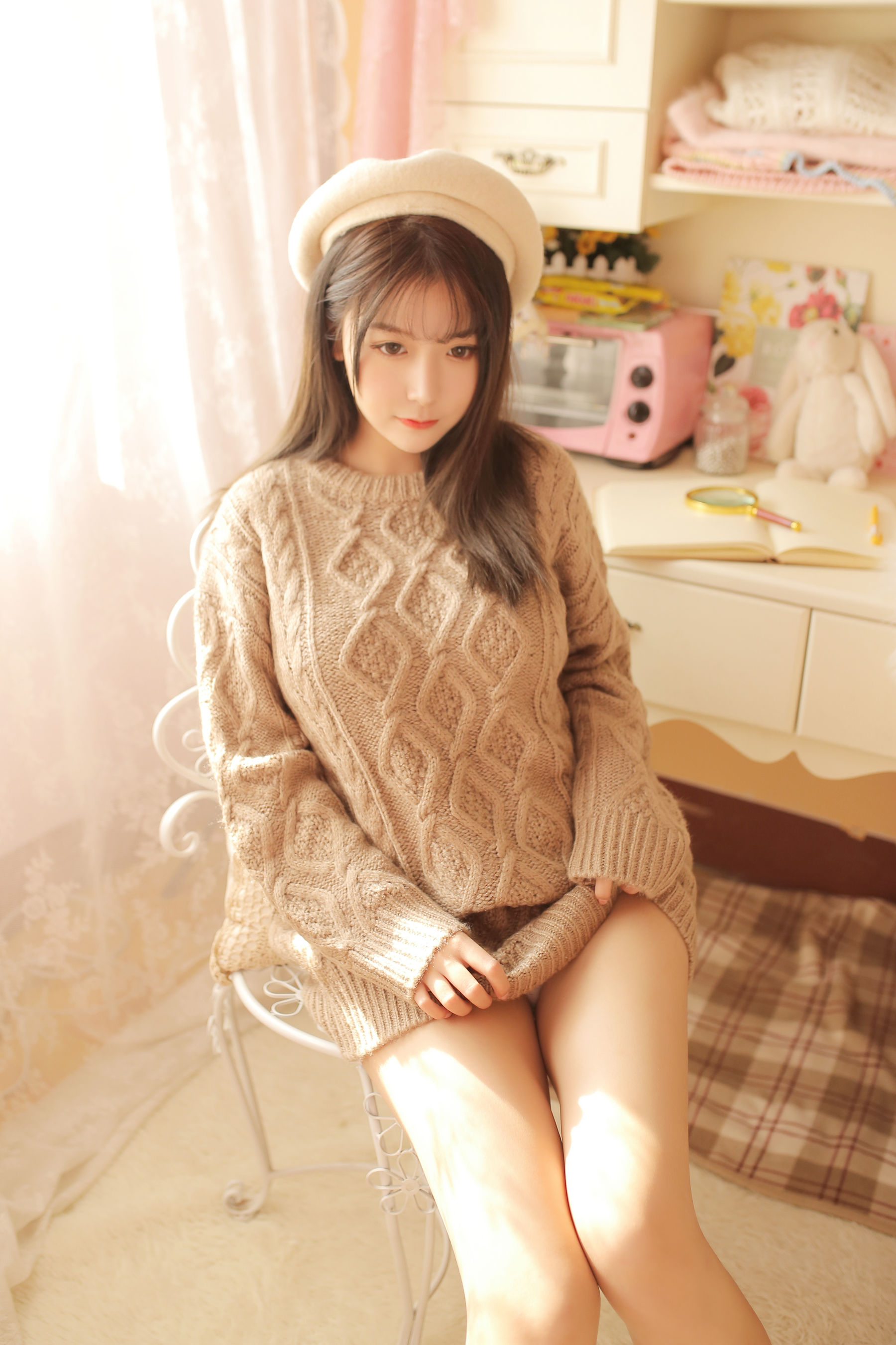 巨乳猫九酱Sakura – 驼色毛衣 [25P] - 秀人网免费无水印在线套图写真