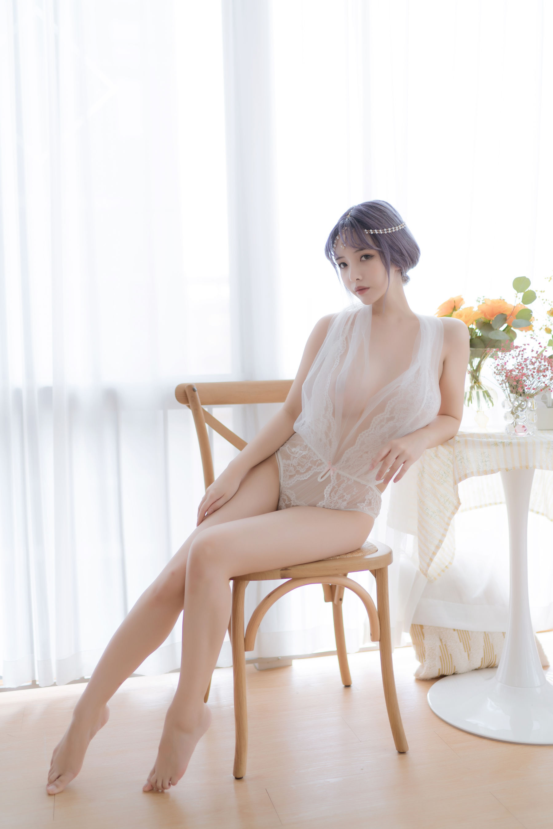 动漫博主雯妹 – 白色希腊 [36P] - 秀人网免费无水印在线套图写真