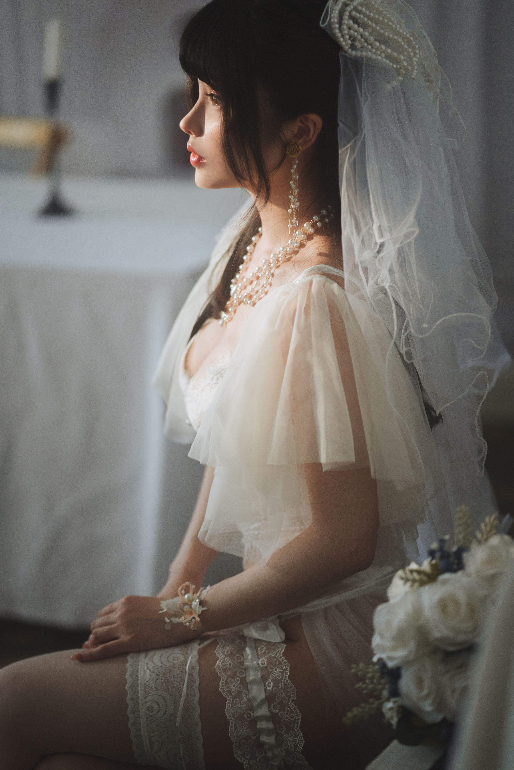 COS福利rioko凉凉子 – 透明婚纱 [37P] - 秀人网免费无水印在线套图写真