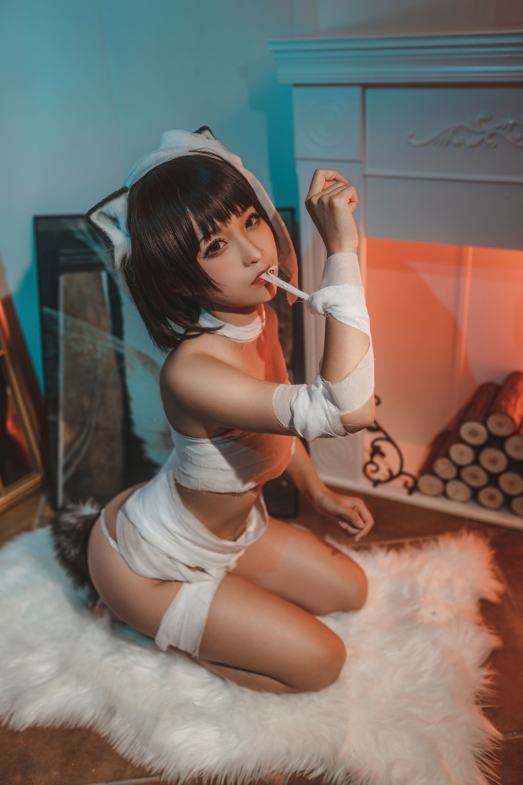 动漫博主蠢沫沫 绷带猫 [40P] - 秀人网免费无水印在线套图写真