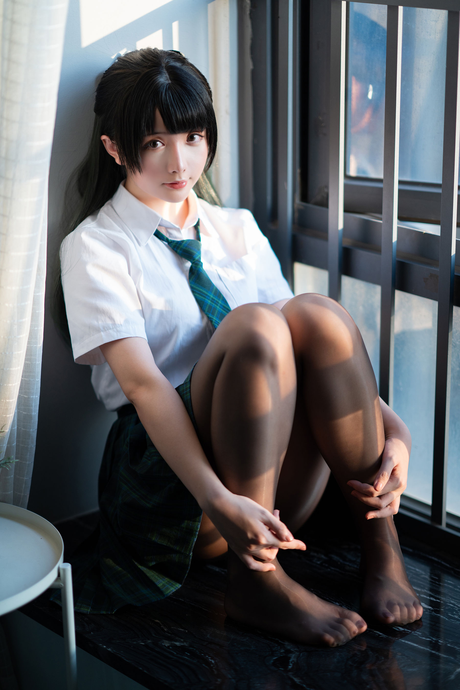 Coser小姐姐星之迟迟 – JK-绿 [100P] - 秀人网免费无水印在线套图写真