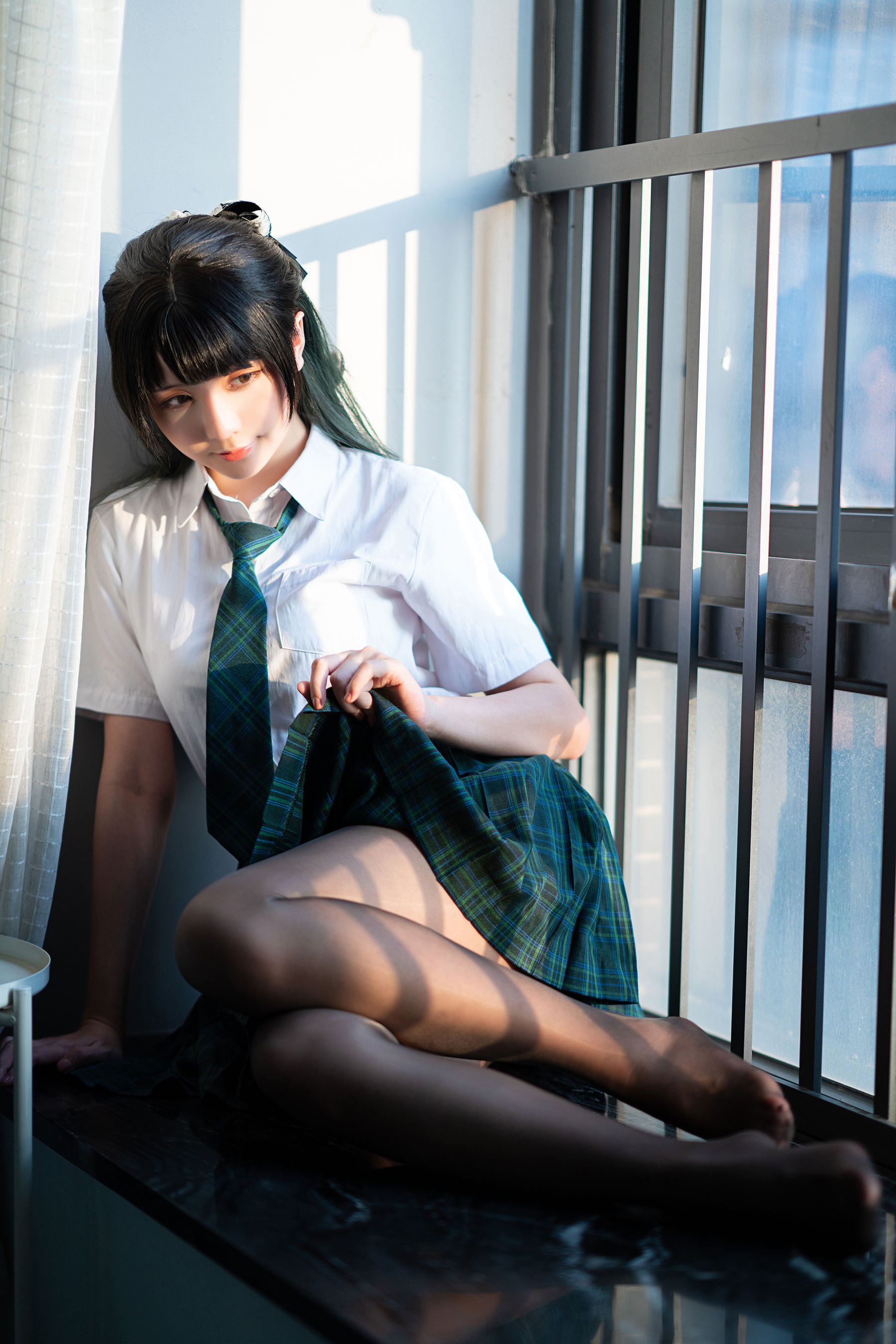 Coser小姐姐星之迟迟 – JK-绿 [100P] - 秀人网免费无水印在线套图写真