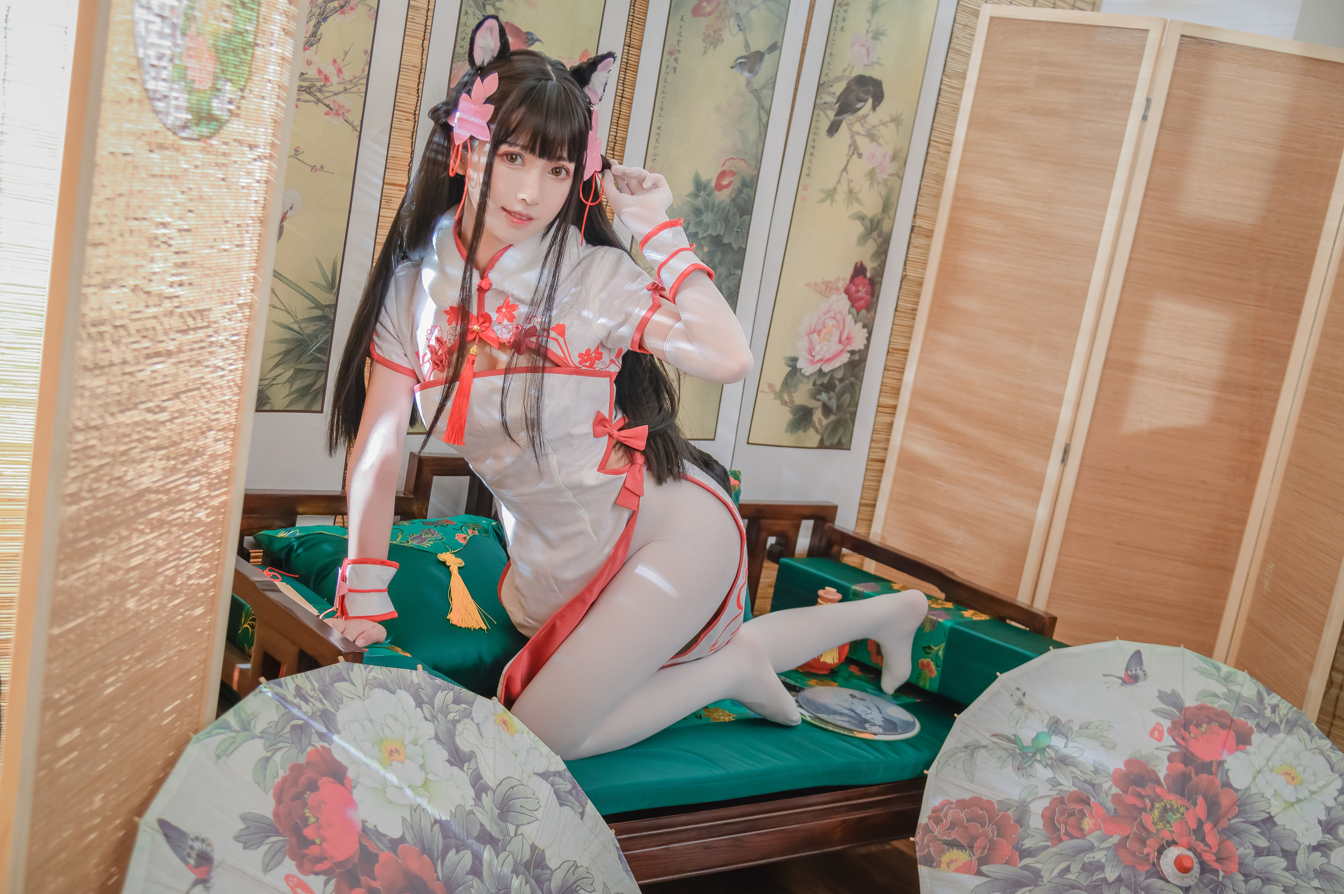 超人气Coser鳗鱼霏儿 碧蓝华裳 夕暮 [16P] - 秀人网免费无水印在线套图写真