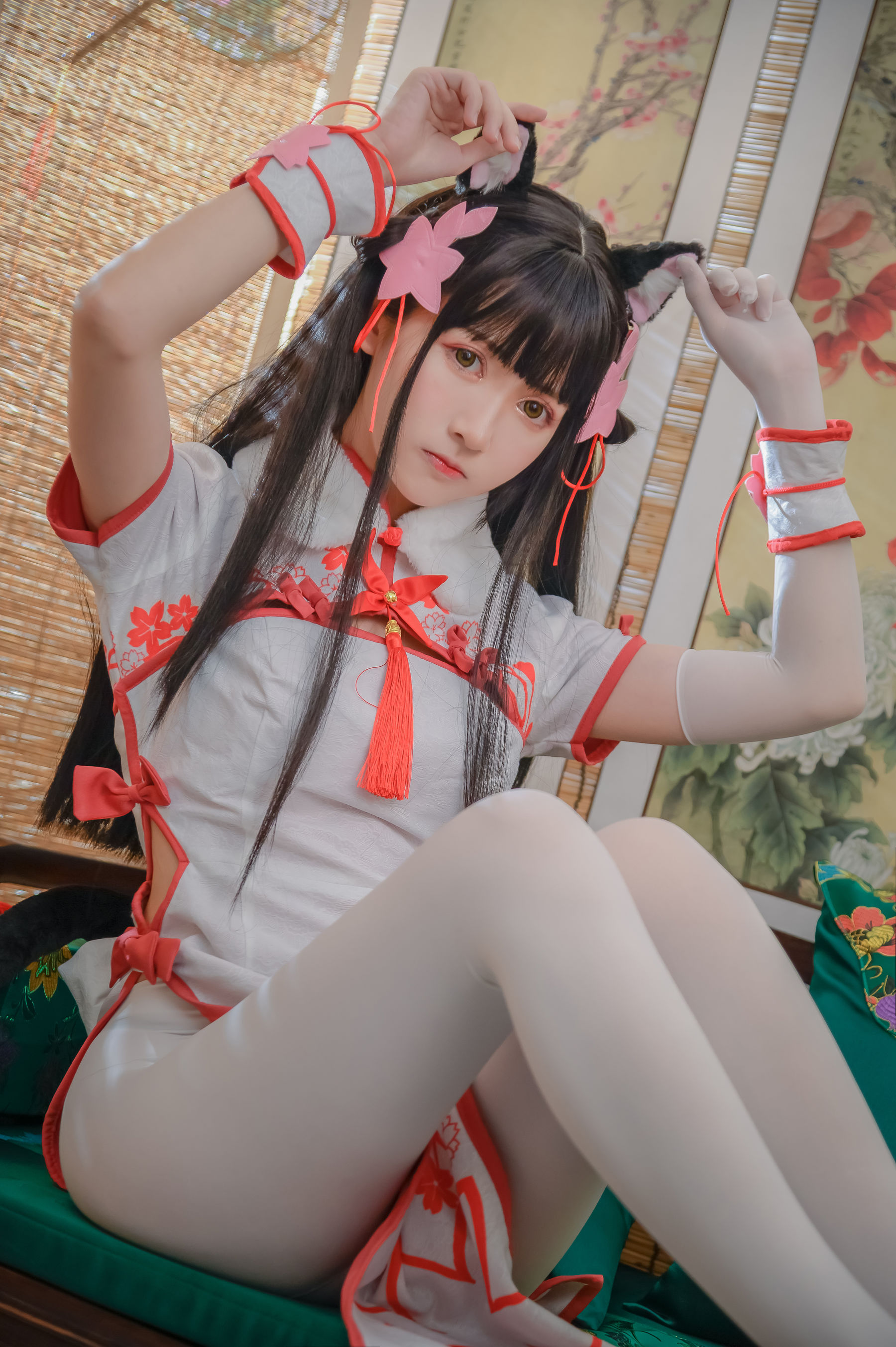 超人气Coser鳗鱼霏儿 碧蓝华裳 夕暮 [16P] - 秀人网免费无水印在线套图写真