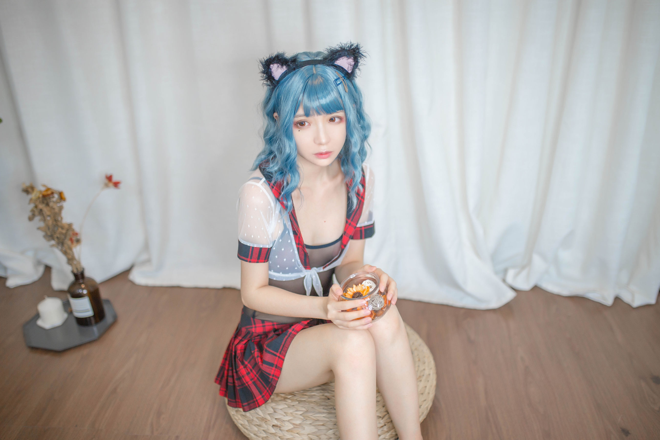 [Cosplay写真] 疯猫ss – 蓝发 [26P] - 秀人网免费无水印在线套图写真