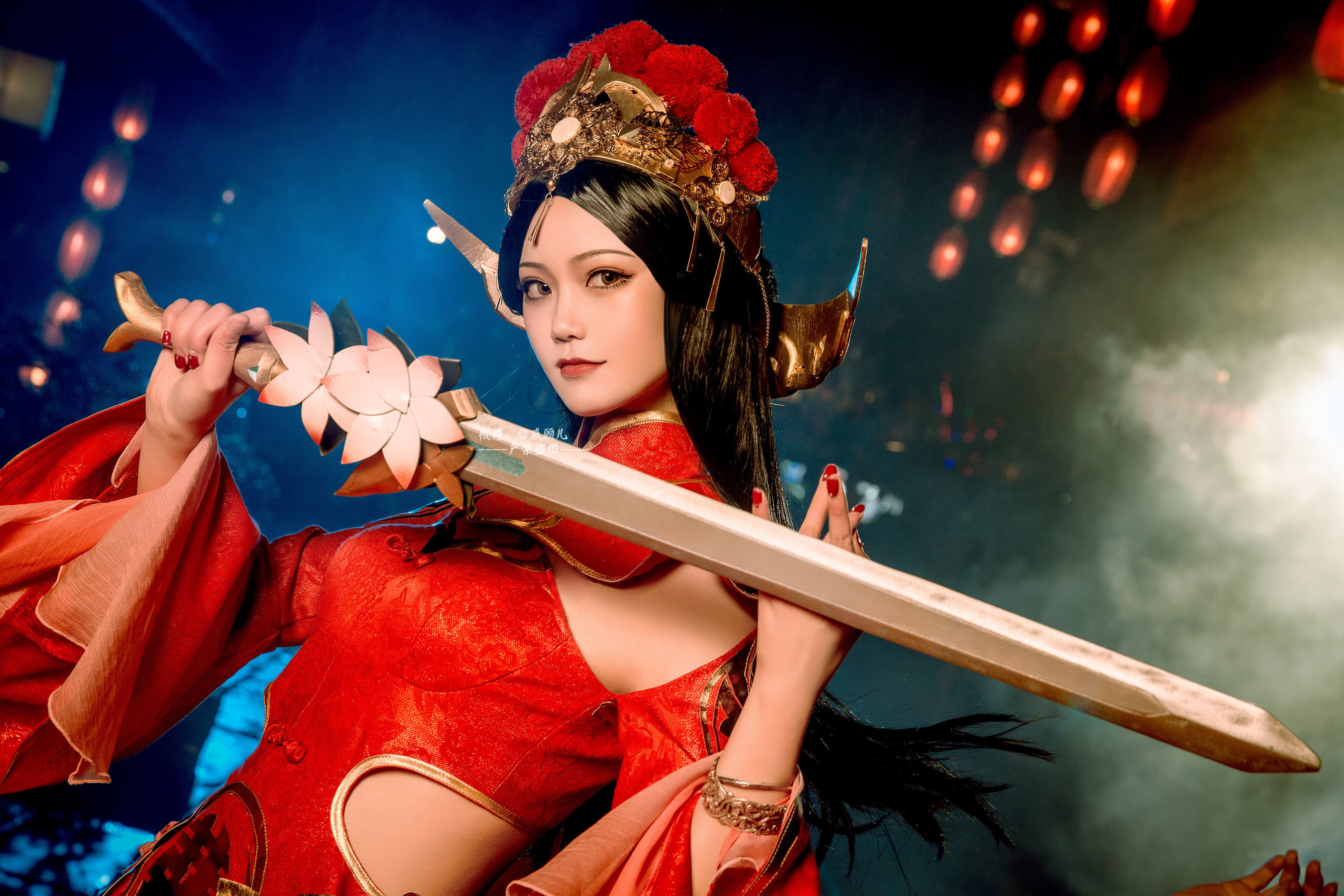 人气coser戚顾儿MIKI 王者荣耀 露娜一生所爱 [14P] - 秀人网免费无水印在线套图写真