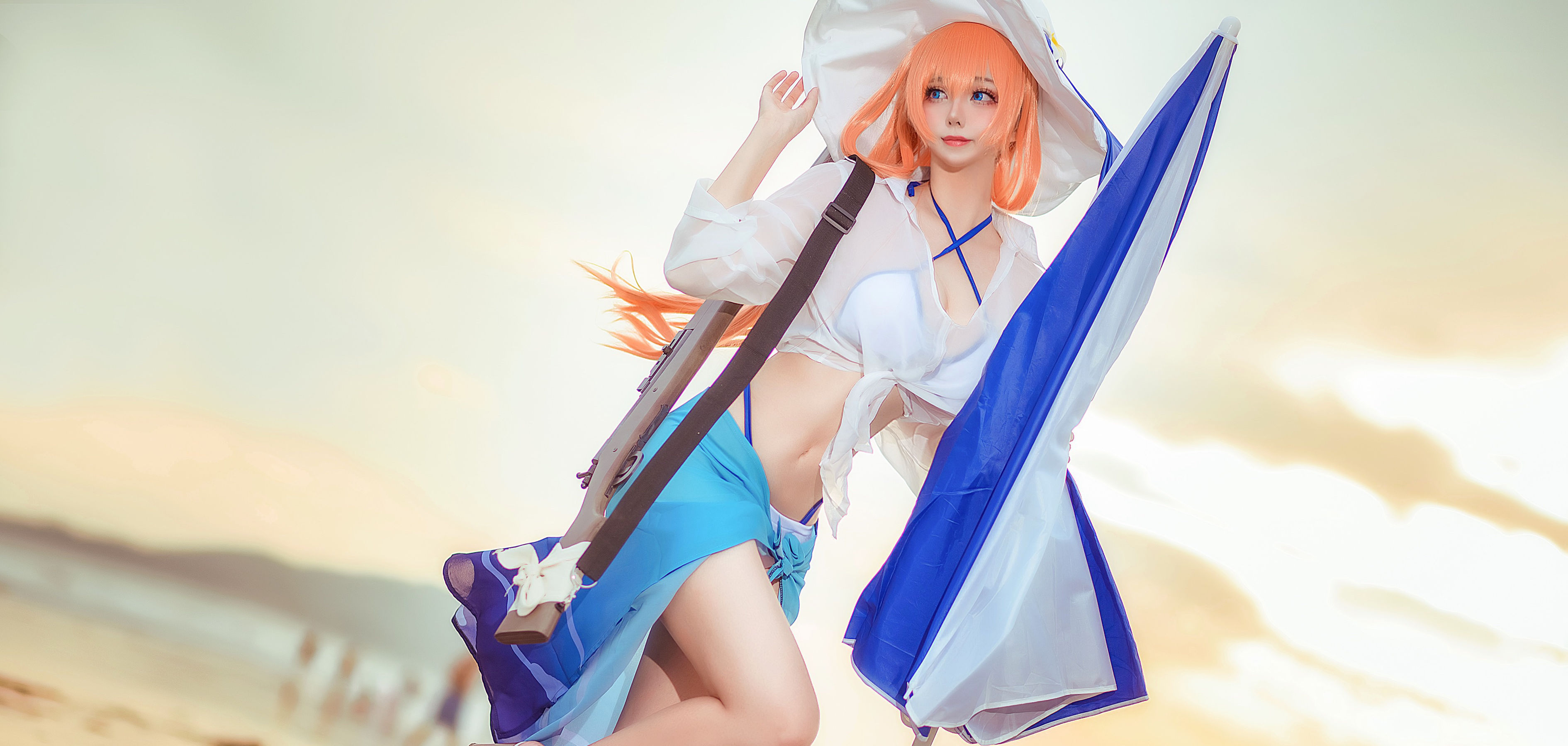 萌妹菌烨tako 春田泳装 [9P] - 秀人网免费无水印在线套图写真