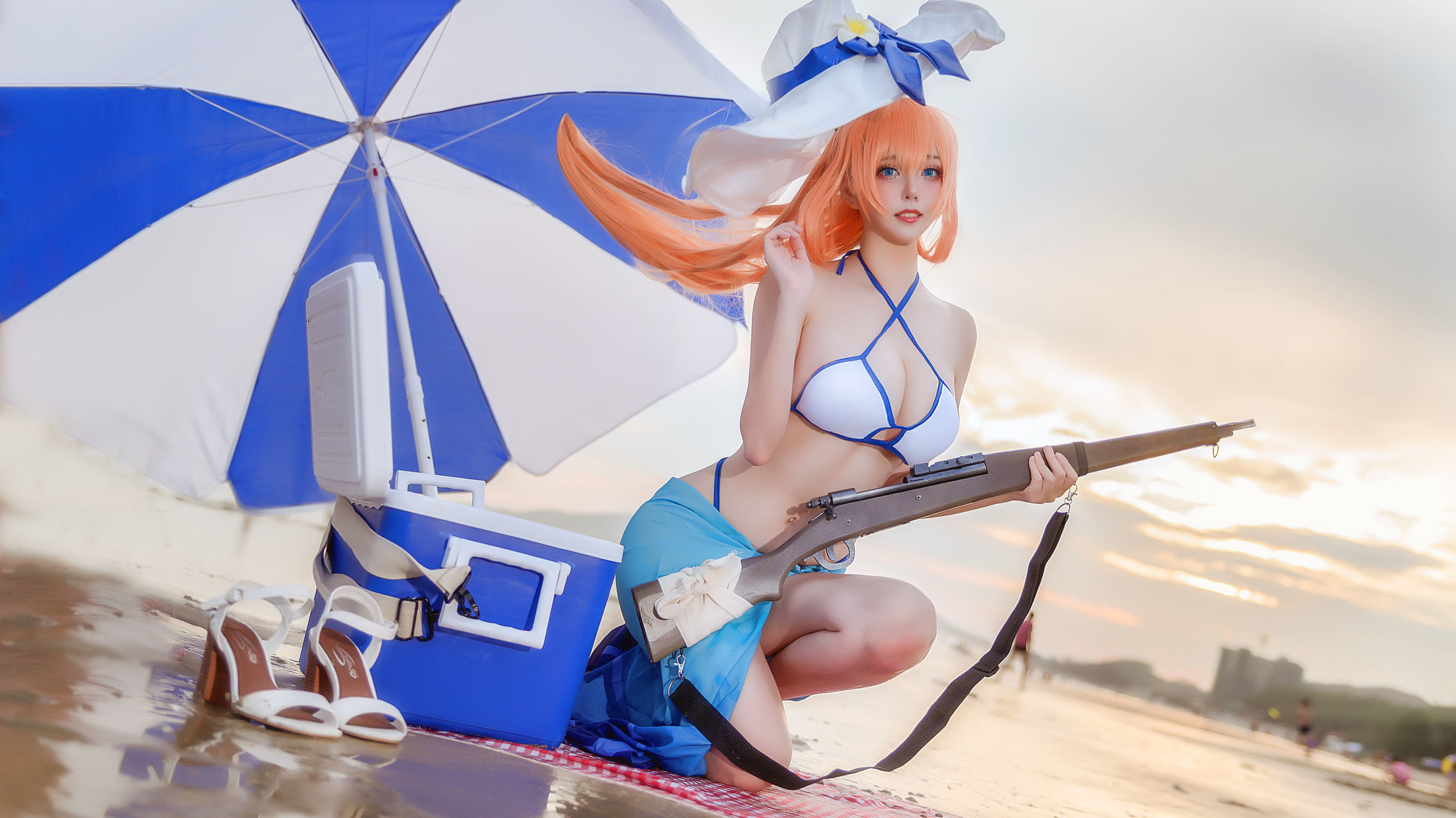 萌妹菌烨tako 春田泳装 [9P] - 秀人网免费无水印在线套图写真