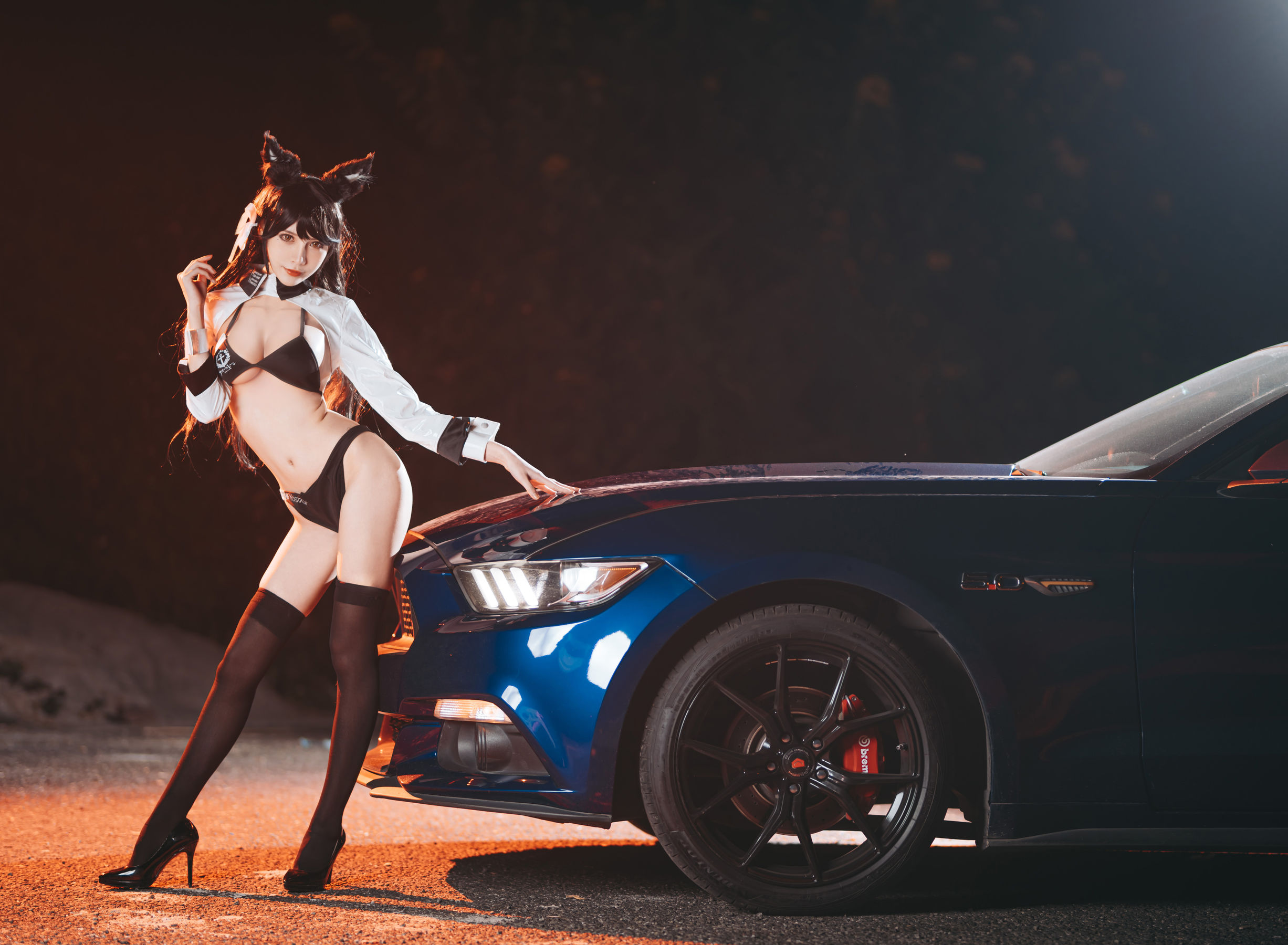 [Cosplay写真] 动漫博主一只冉呐 – 爱宕赛车 [21P] - 秀人网免费无水印在线套图写真