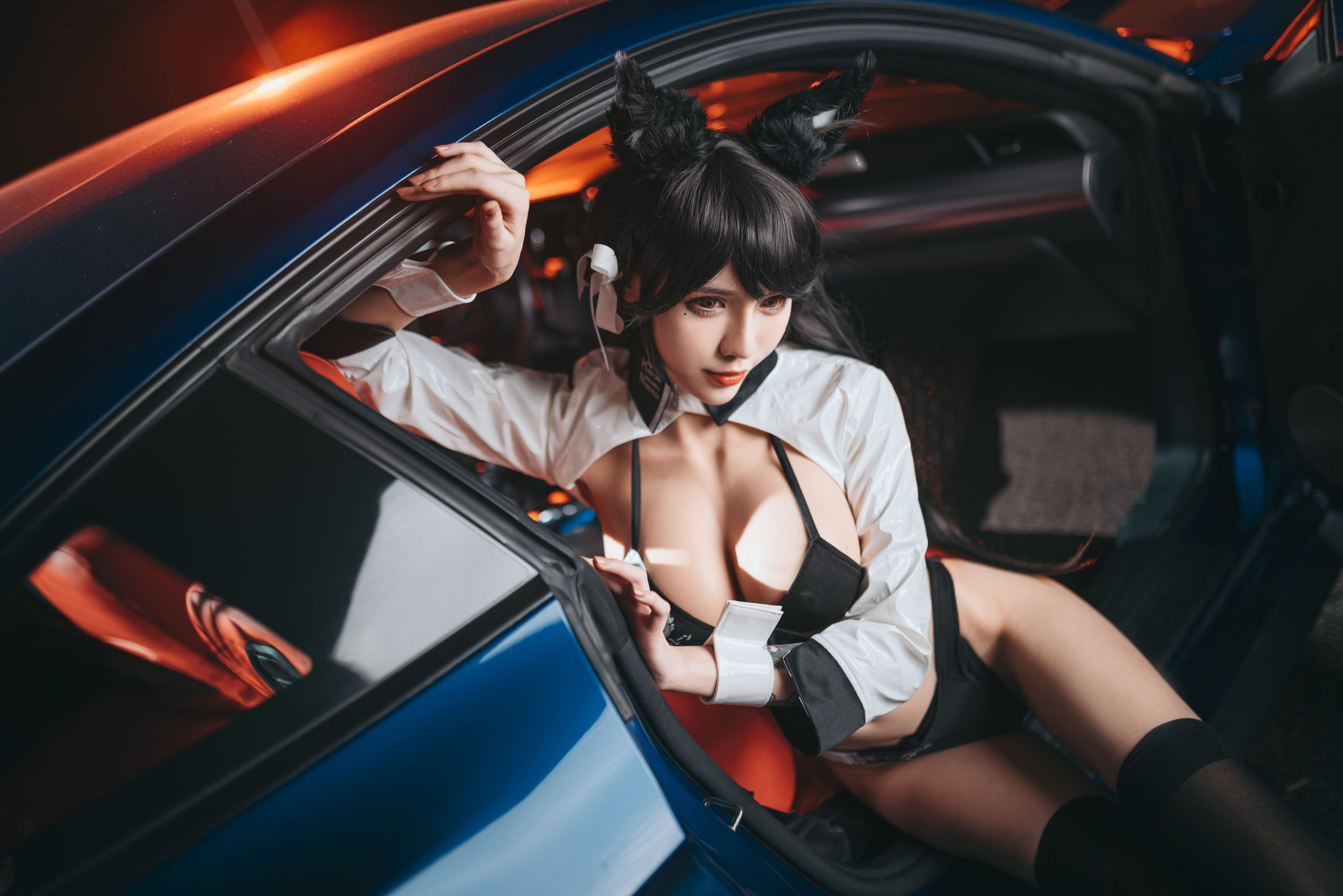 [Cosplay写真] 动漫博主一只冉呐 – 爱宕赛车 [21P] - 秀人网免费无水印在线套图写真