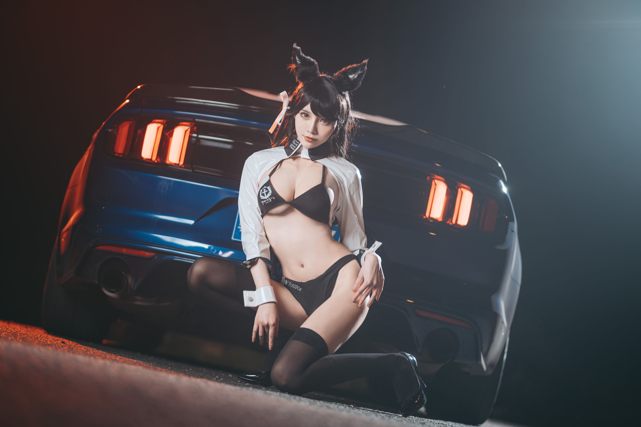 [Cosplay写真] 动漫博主一只冉呐 – 爱宕赛车 [21P] - 秀人网免费无水印在线套图写真