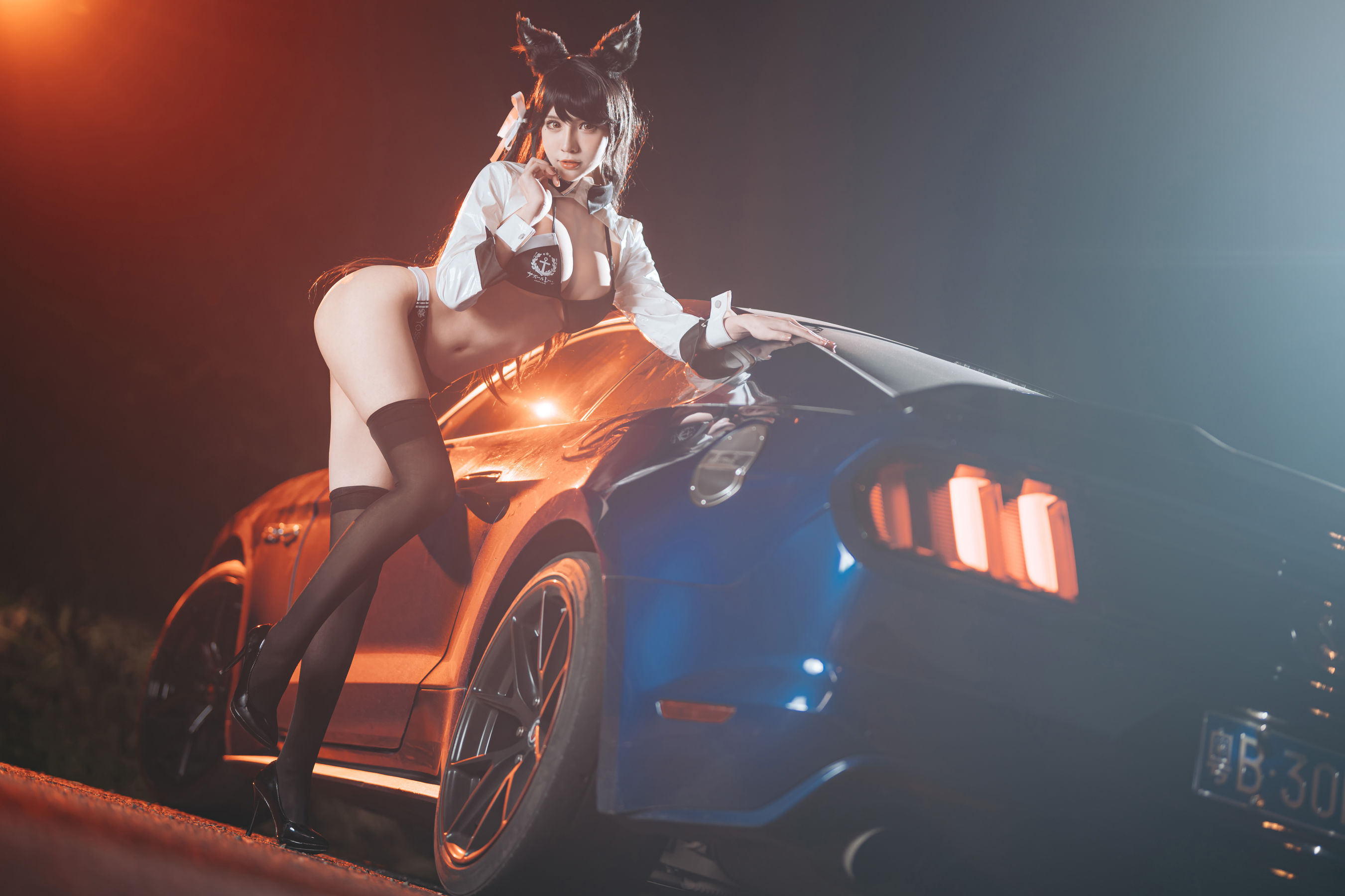 [Cosplay写真] 动漫博主一只冉呐 – 爱宕赛车 [21P] - 秀人网免费无水印在线套图写真
