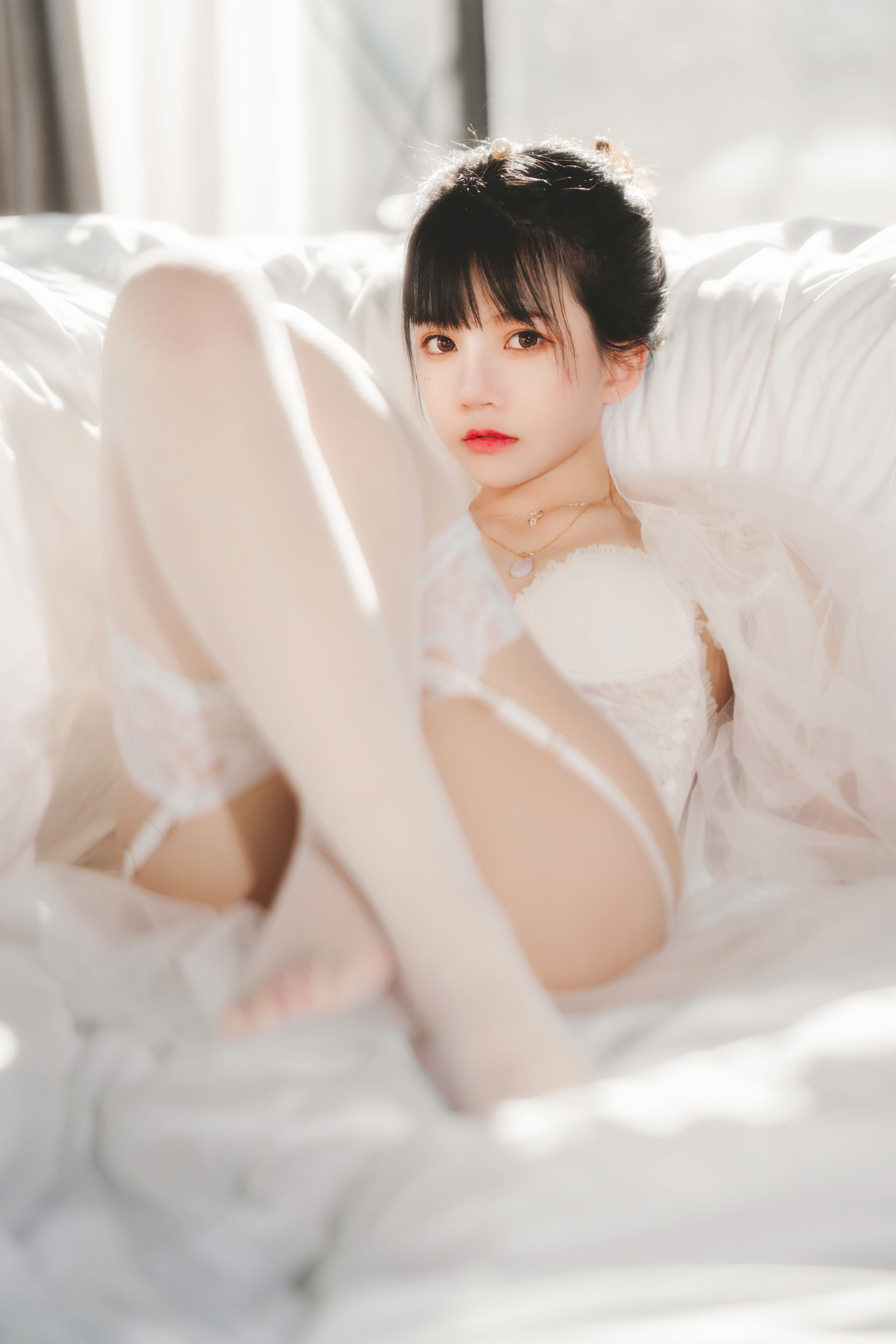 桜桃喵 – 白纱糖02 [34P] - 秀人网免费无水印在线套图写真